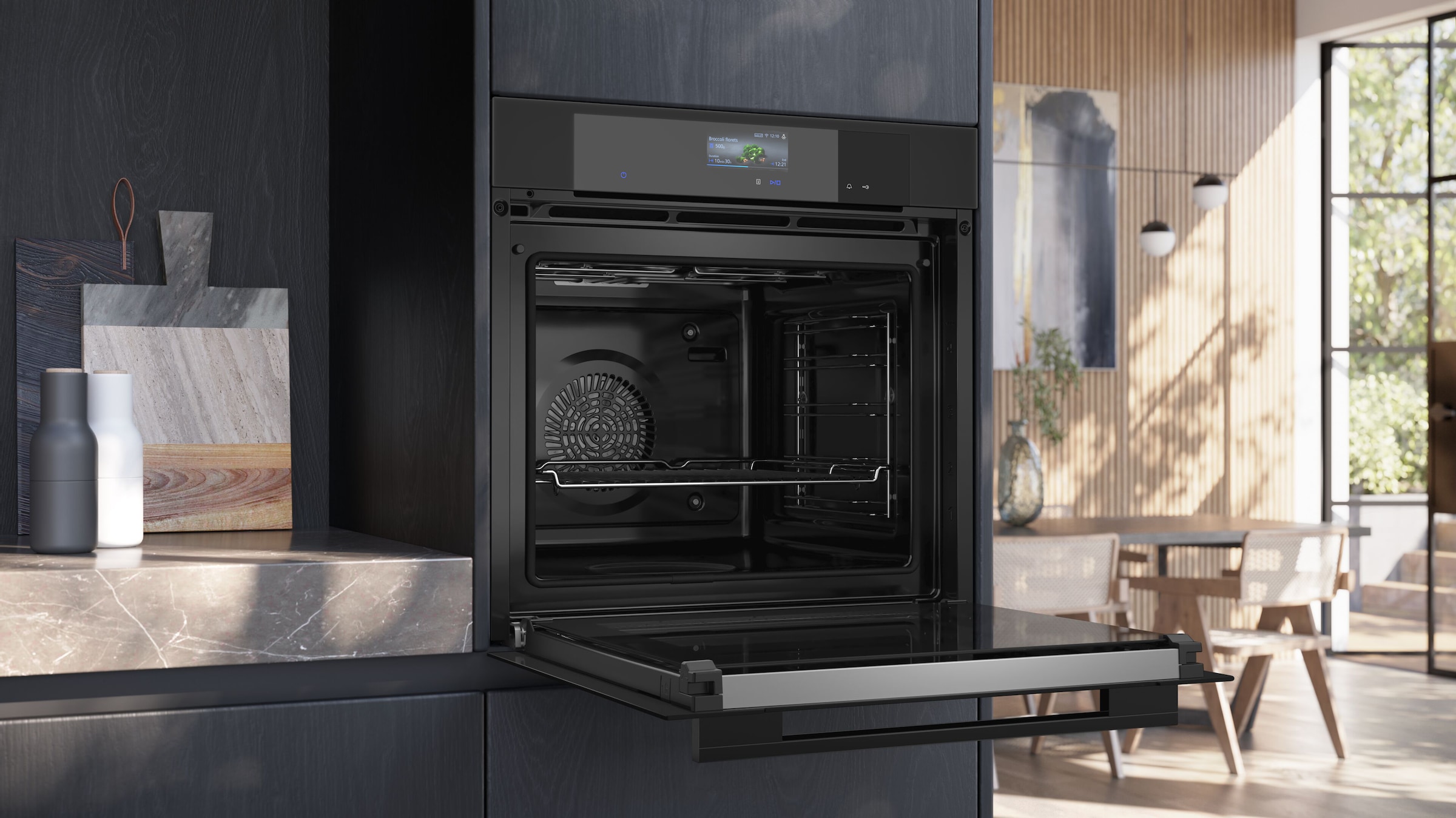 SIEMENS Pyrolyse Backofen iQ700 »HB776G1M1« mit Teleskopauszug nachrüstbar