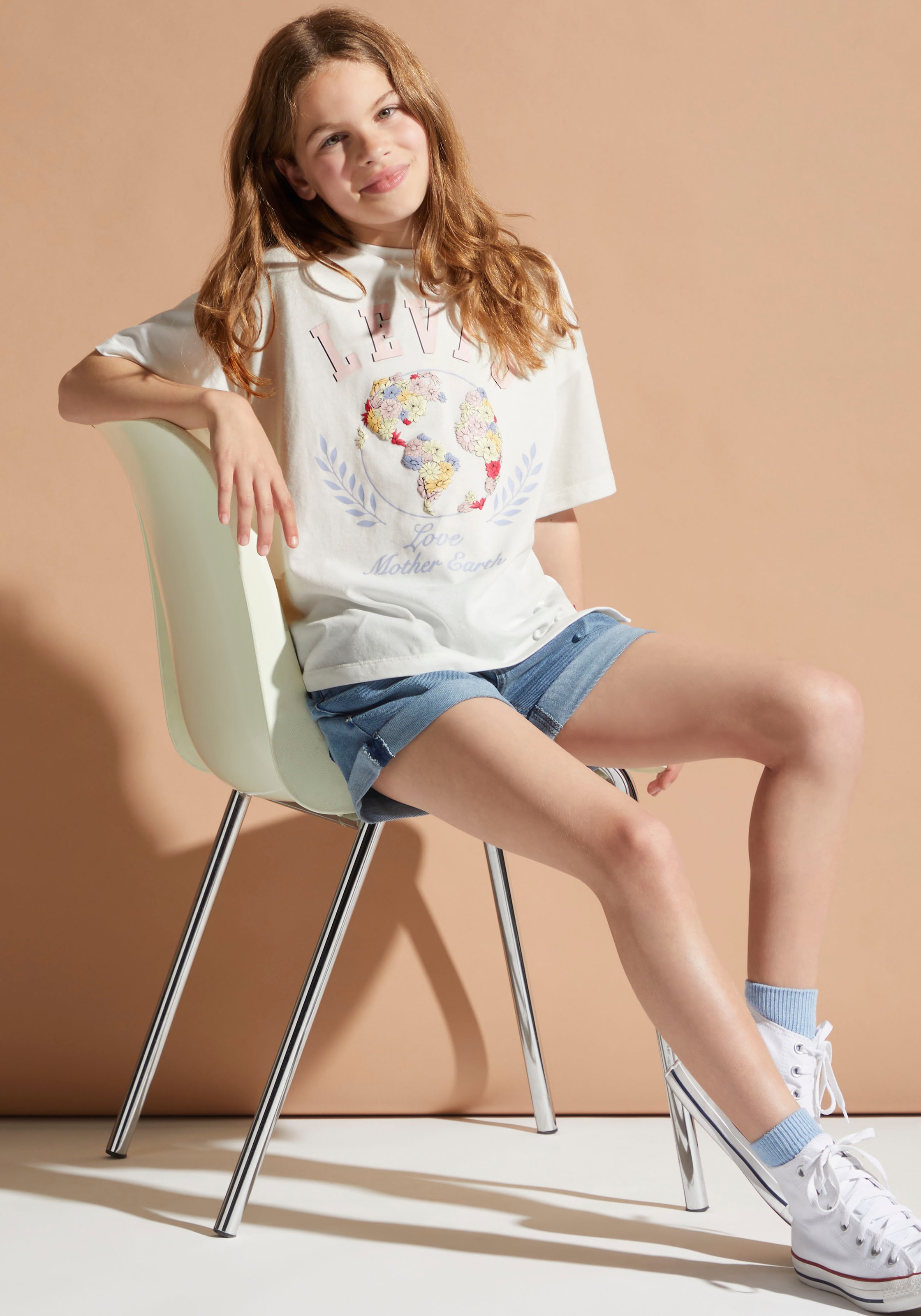 Levi's® Kids T-Shirt »LVG EARTH OVERSIZED TEE«, for GIRLS