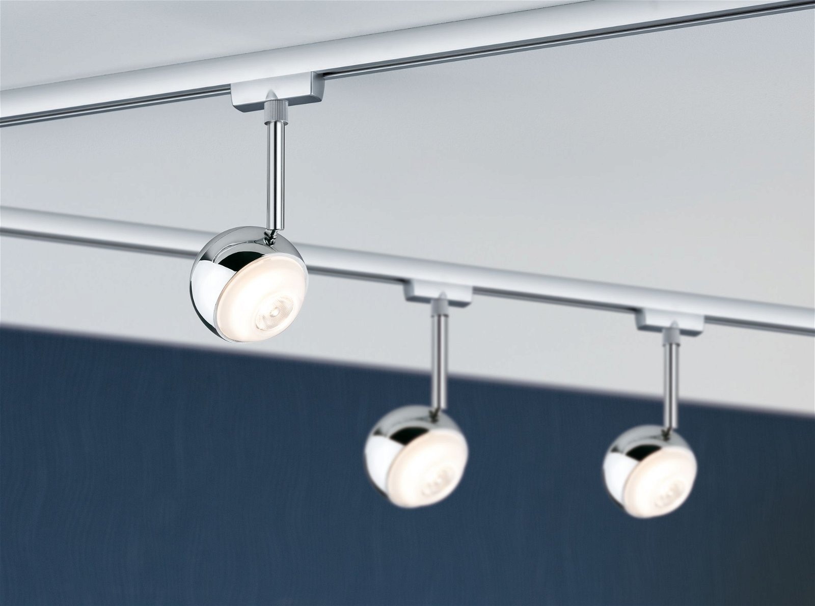Paulmann Schienensystem-Leuchten »URail Schienenspot Capsule II 439lm 6,3W 2700K 230V Chrom matt, 6W« LED-Modul 1 Stk. Warmweiß dimmbar, Einzelspot