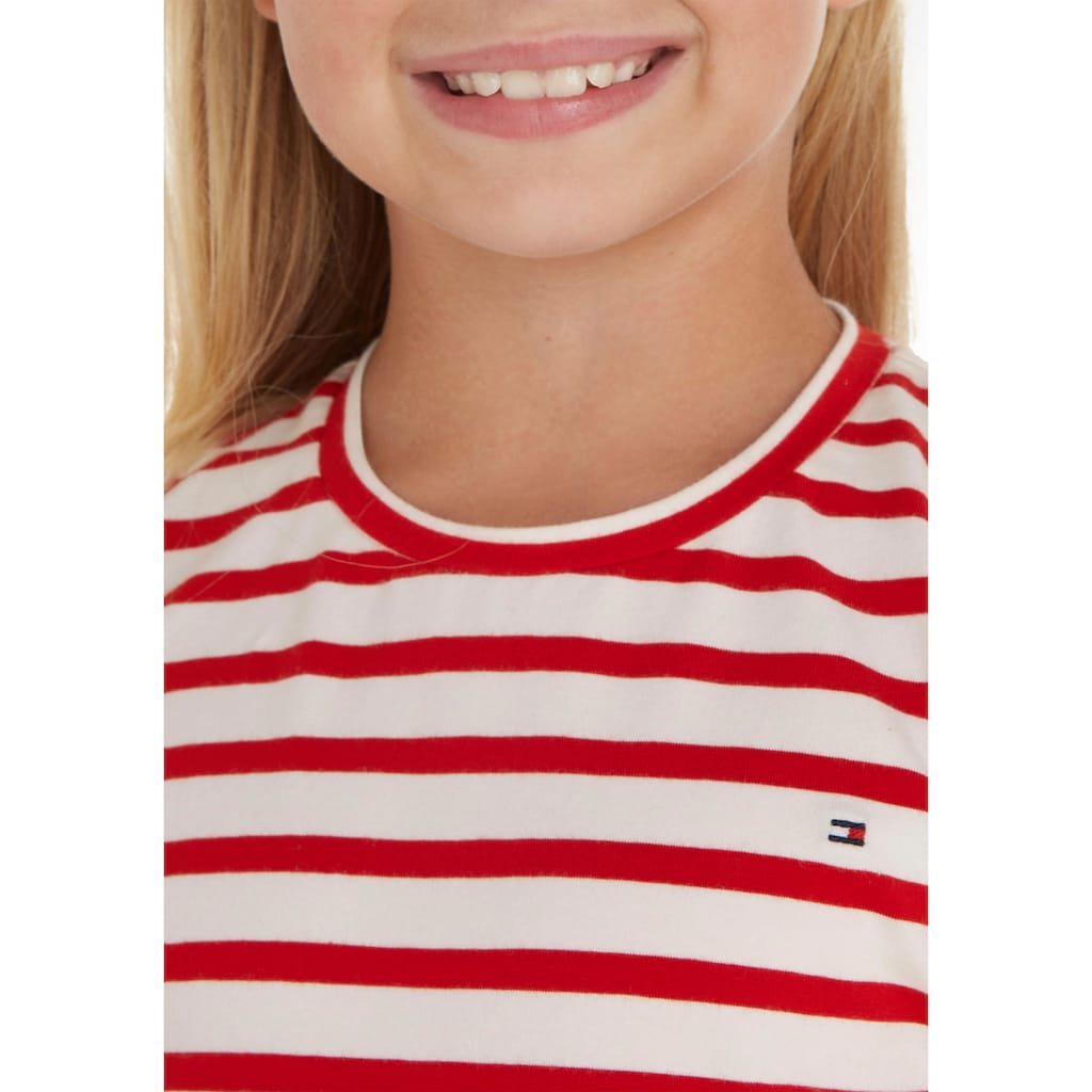 Tommy Hilfiger T-Shirt »STRIPED RUFFLE SLEEVE TOP S/S«