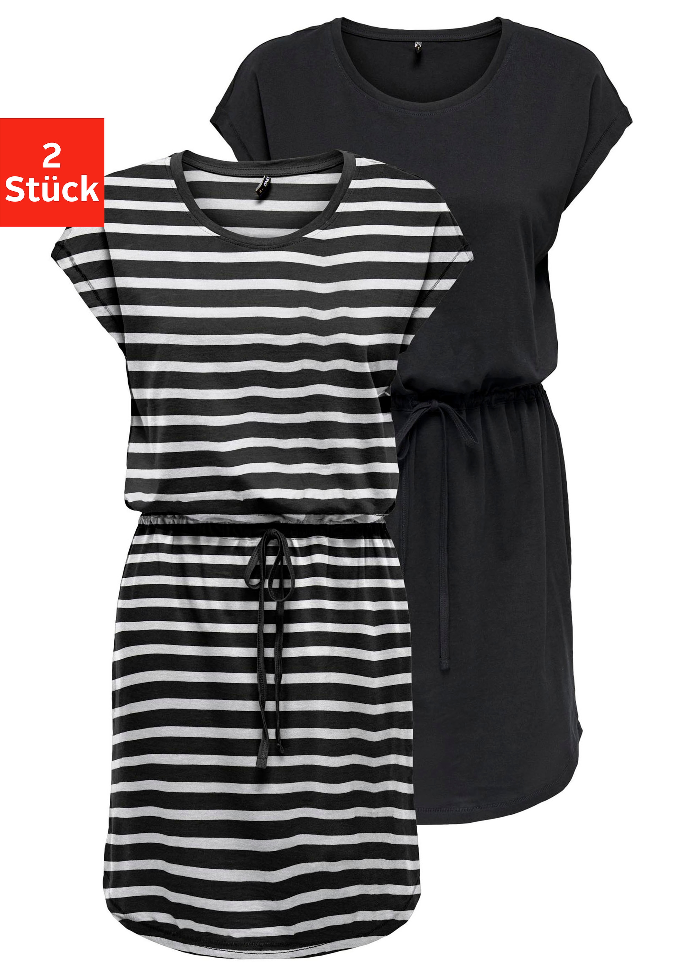 ONLY Shirtkleid »ONLMAY LIFE S/S DRESS 2 PACK CS JRS« 2er-Pack,  Sommerkleid