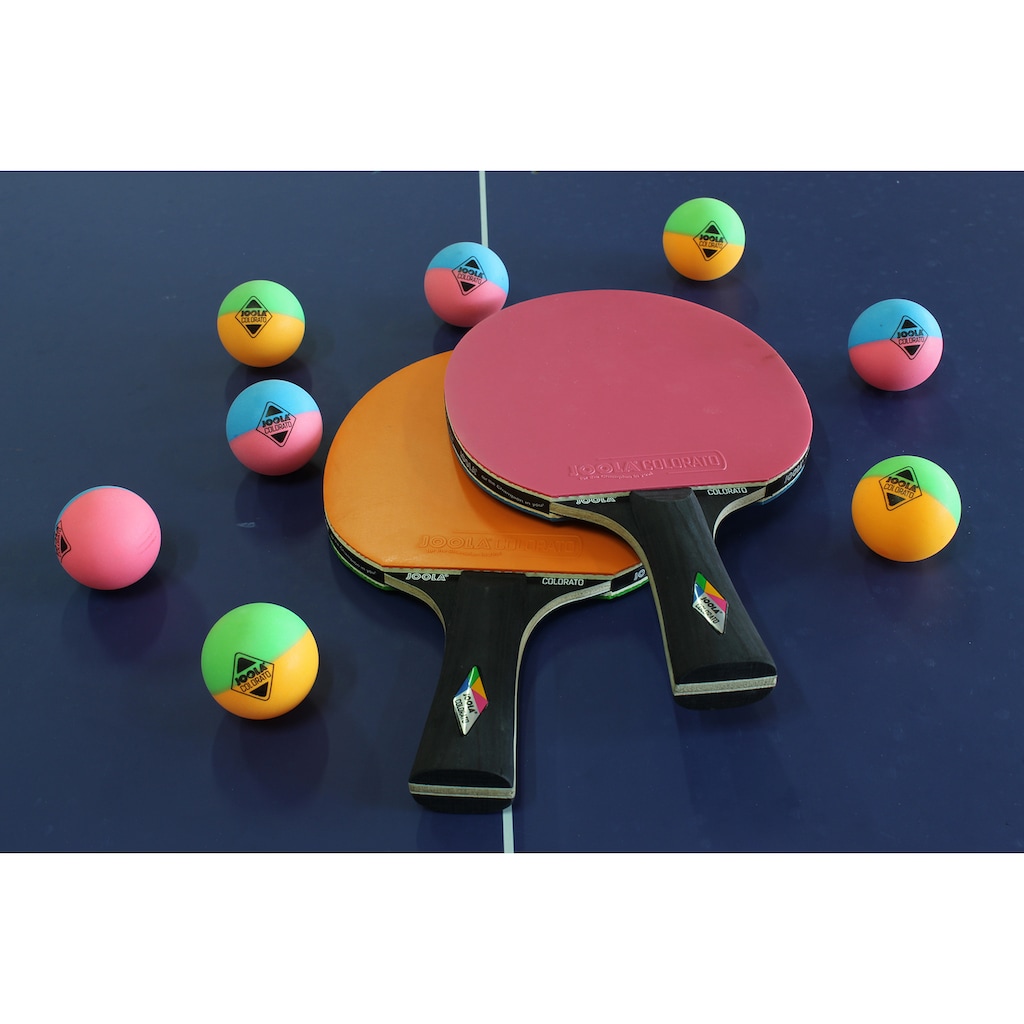 Joola Tischtennisschläger »Tischtennisschlägerset-Colorato«, (Set, 10 tlg.)