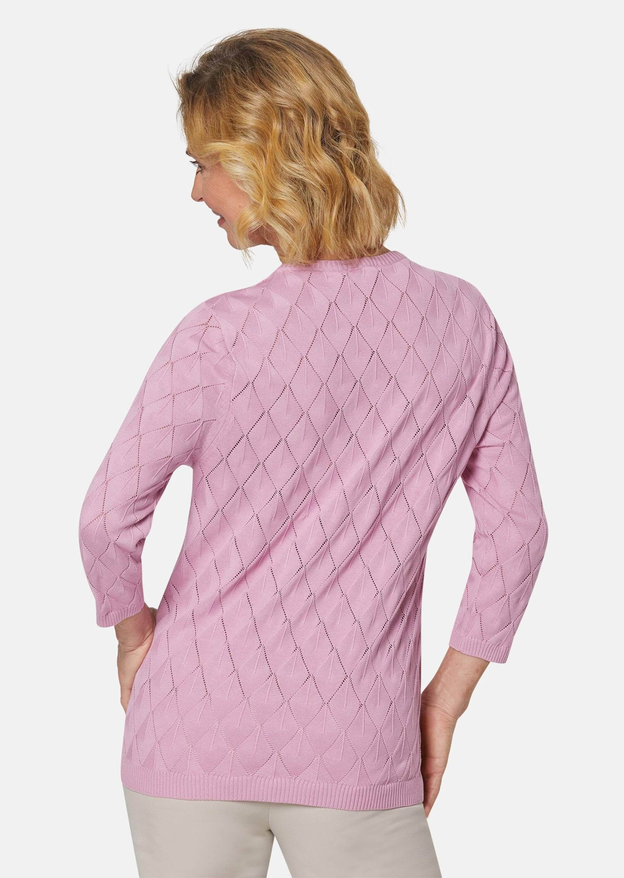GOLDNER Rundhalspullover »Ajourpullover Gepflegter Ajour-Pullover mit femininen Durchbrüchen«