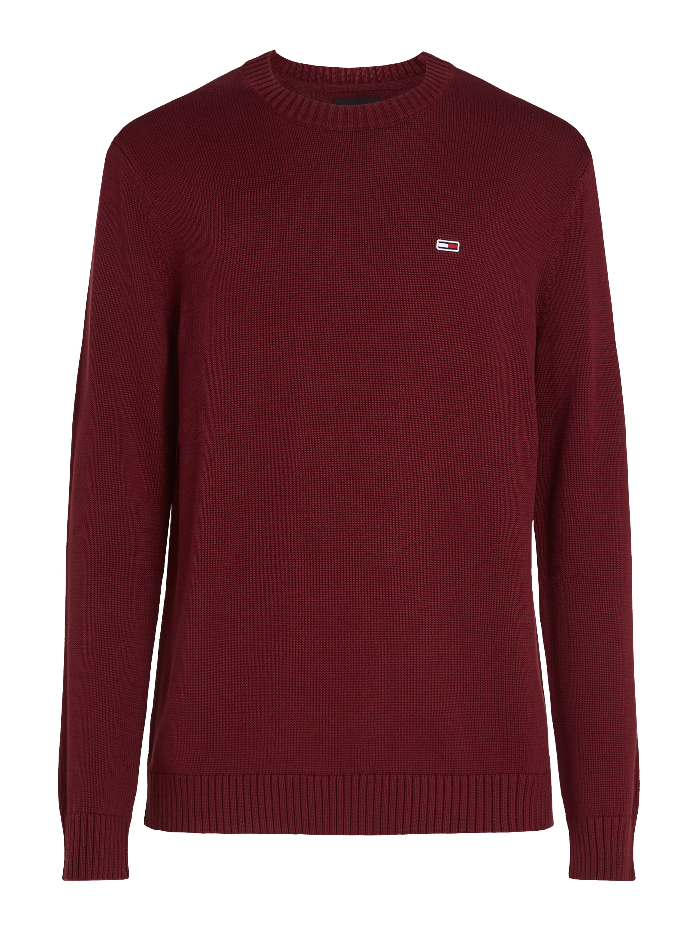 Tommy Jeans Strickpullover »TJM SLIM ESSNTLS C-NECK SWEATER«, mit Markenlogo auf der Brust
