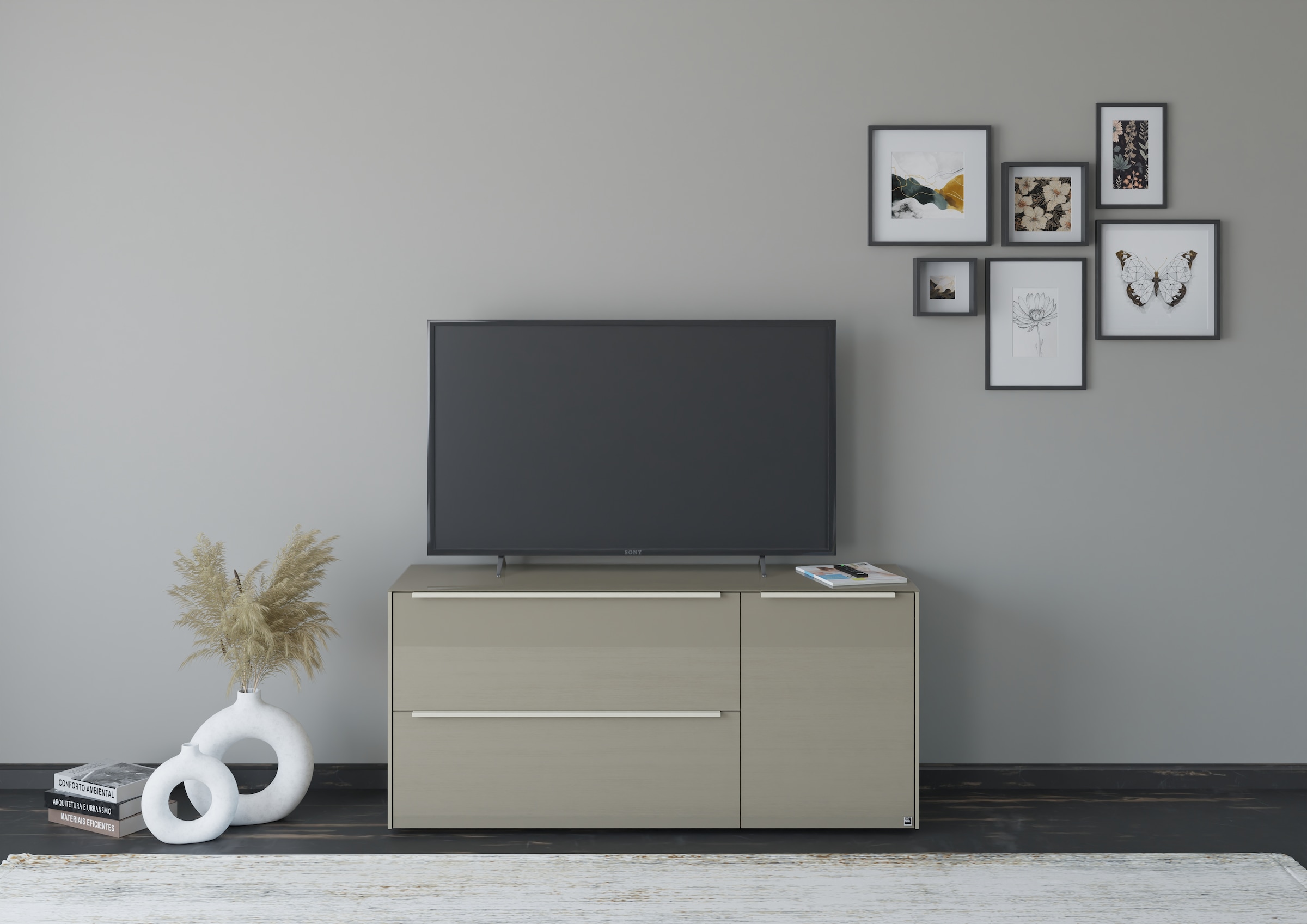 set one by Musterring Lowboard »reno-Dielen« 1 Stk. tlg. Mit Gleitern und in verschiedenen Farben erhältlich