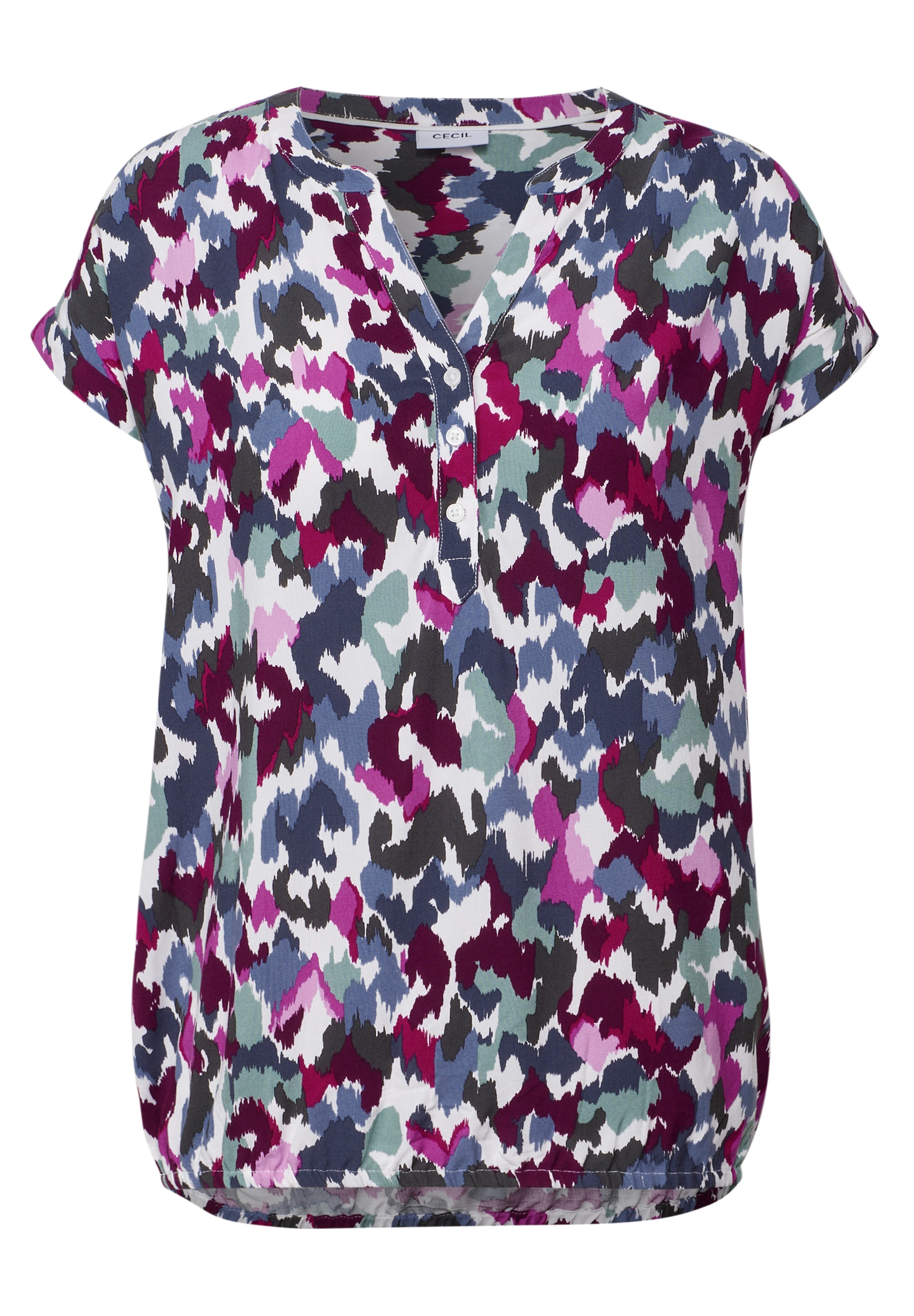 Cecil Kurzarmbluse, mit All-Over Print
