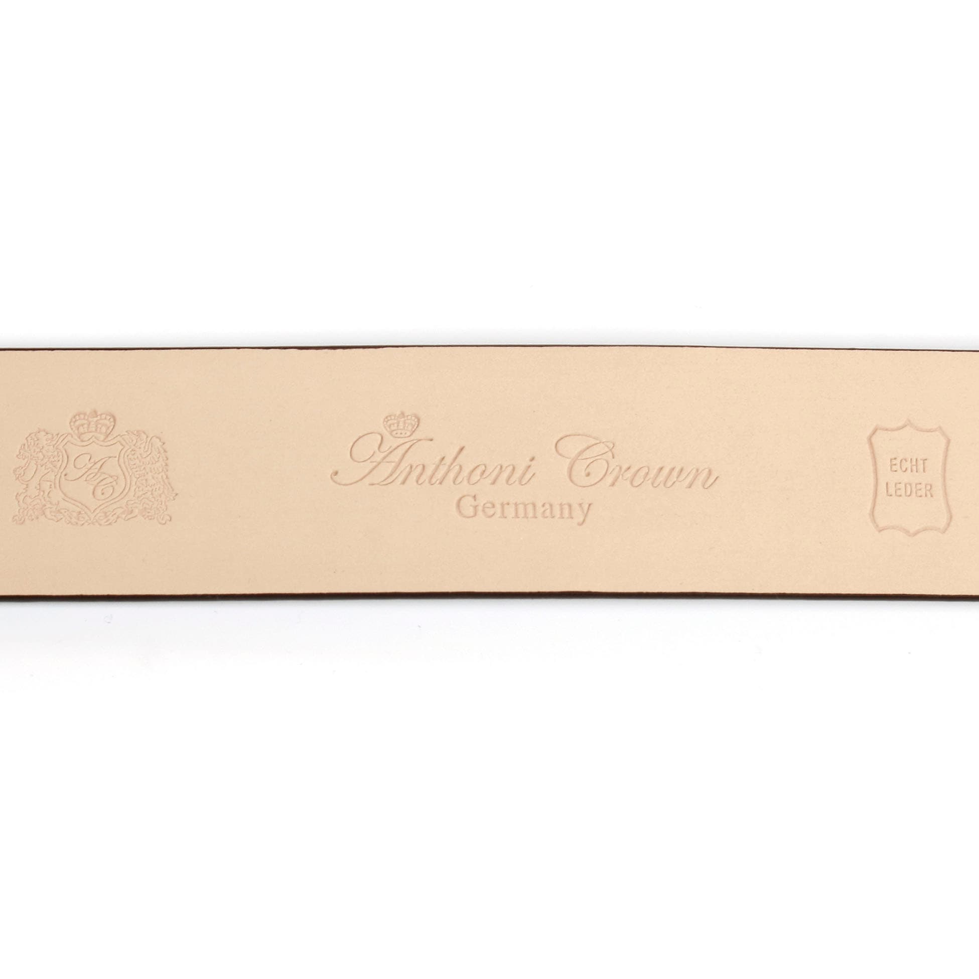 Anthoni Crown Ledergürtel mit goldfarbener Koppelschließe