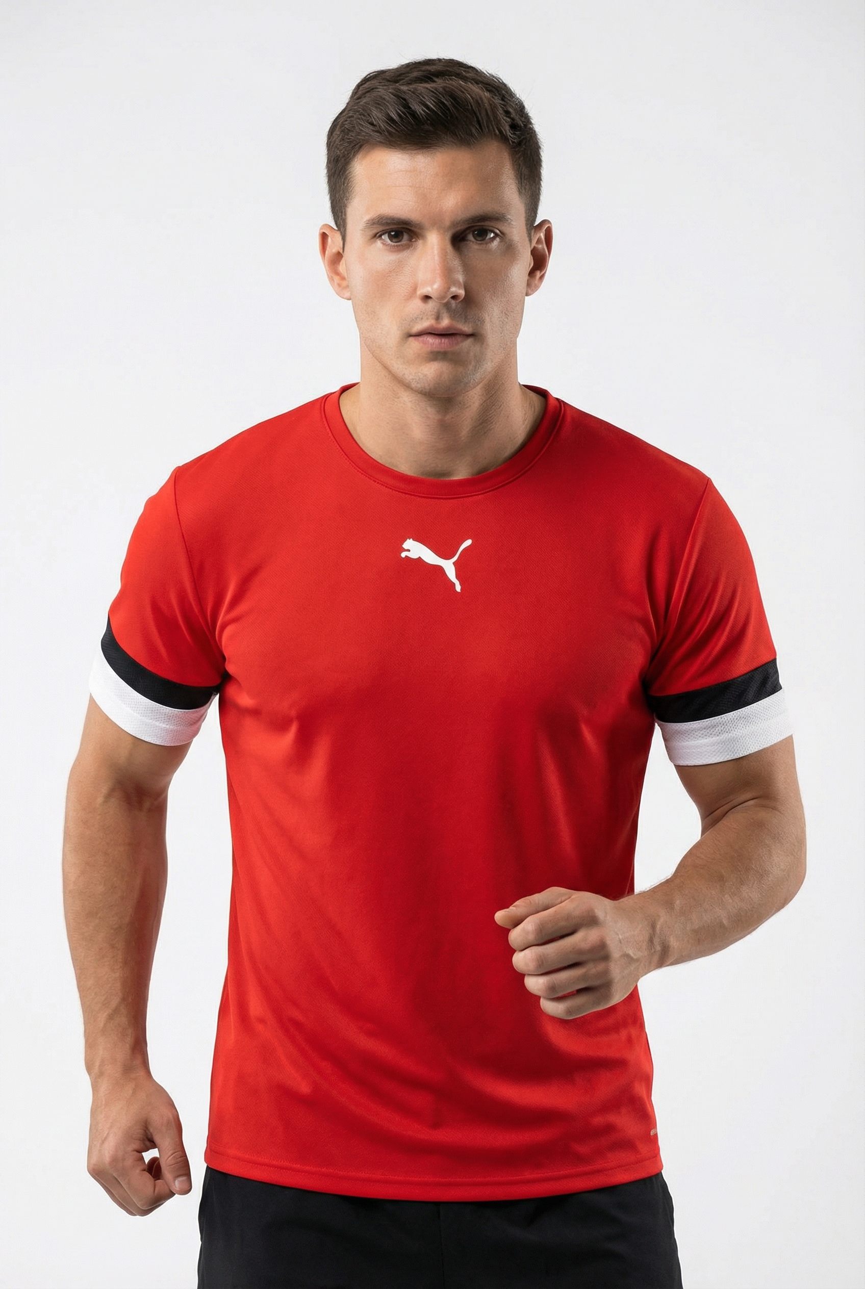 PUMA Trainingstop »TEAMRISE JERSEY« Regular Fit, mit Rundhalsausschnitt, mit Mesh-Details an den Ärmeln