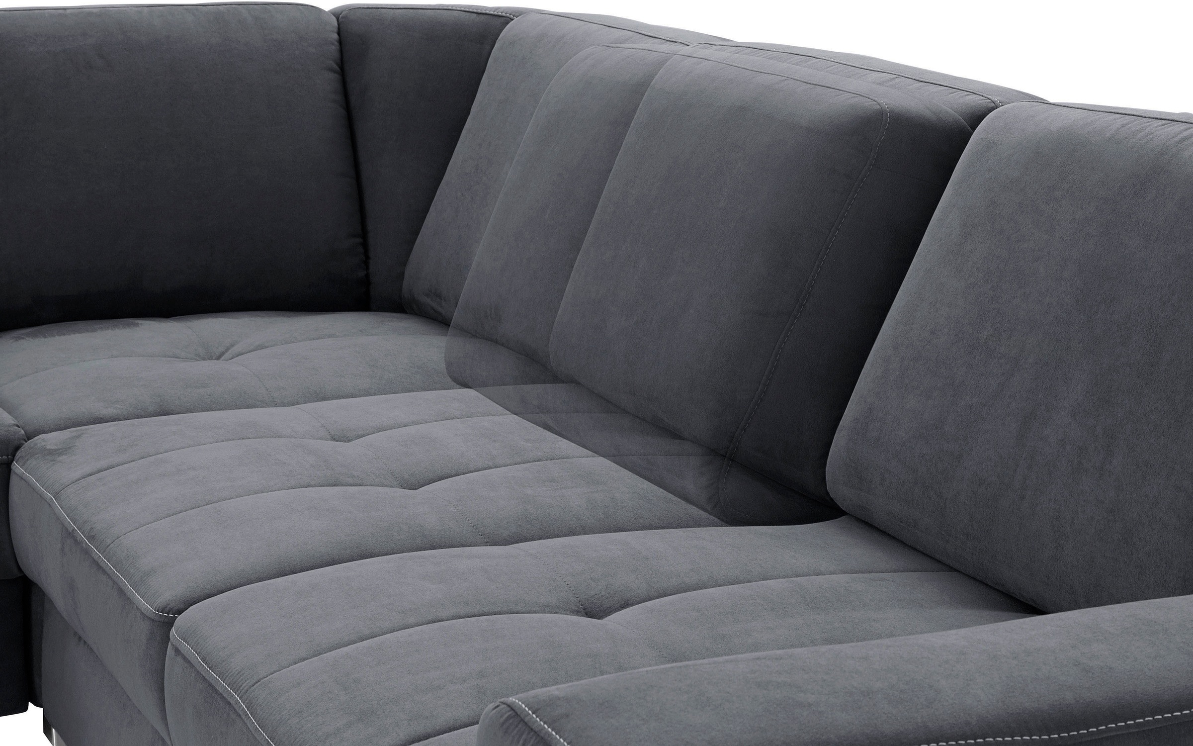 sit&more Ecksofa »Santorini L-Form«, mit Federkern und Sitztiefenverstellung, wahlweise mit Bettfunktion