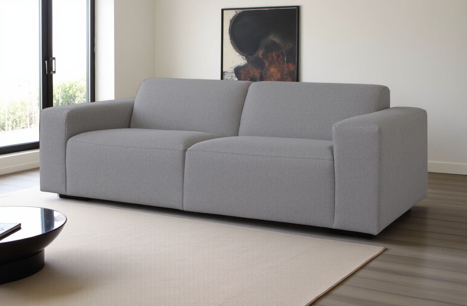 OTTO home 3-Sitzer »Koa, 228 cm, Modulsofa in Cord, Chenille, Struktur, Webstoff« Designsofa, weicher Lounge-Sitzkomfort, Welleunterfederung, bodentief