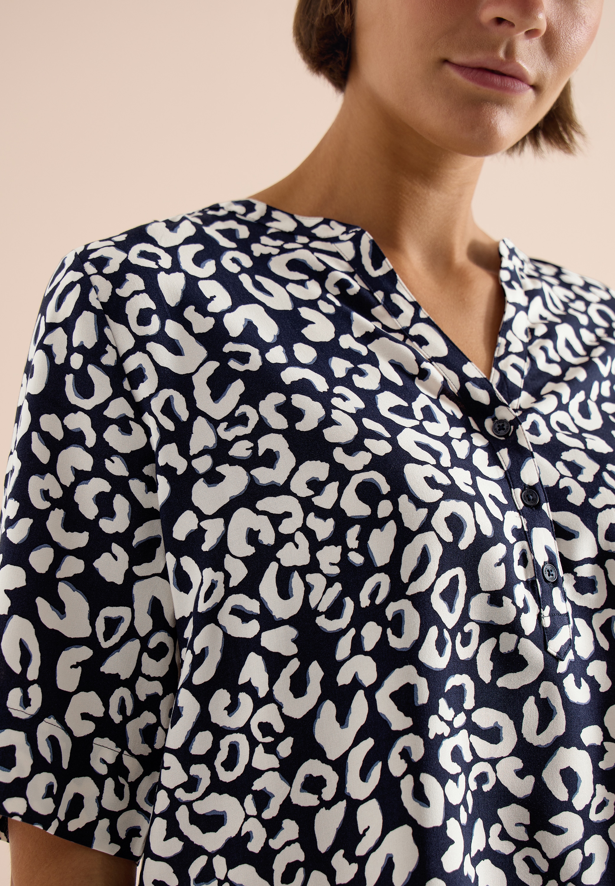 Cecil Druckbluse Sommerbluse mit Leo-Muster