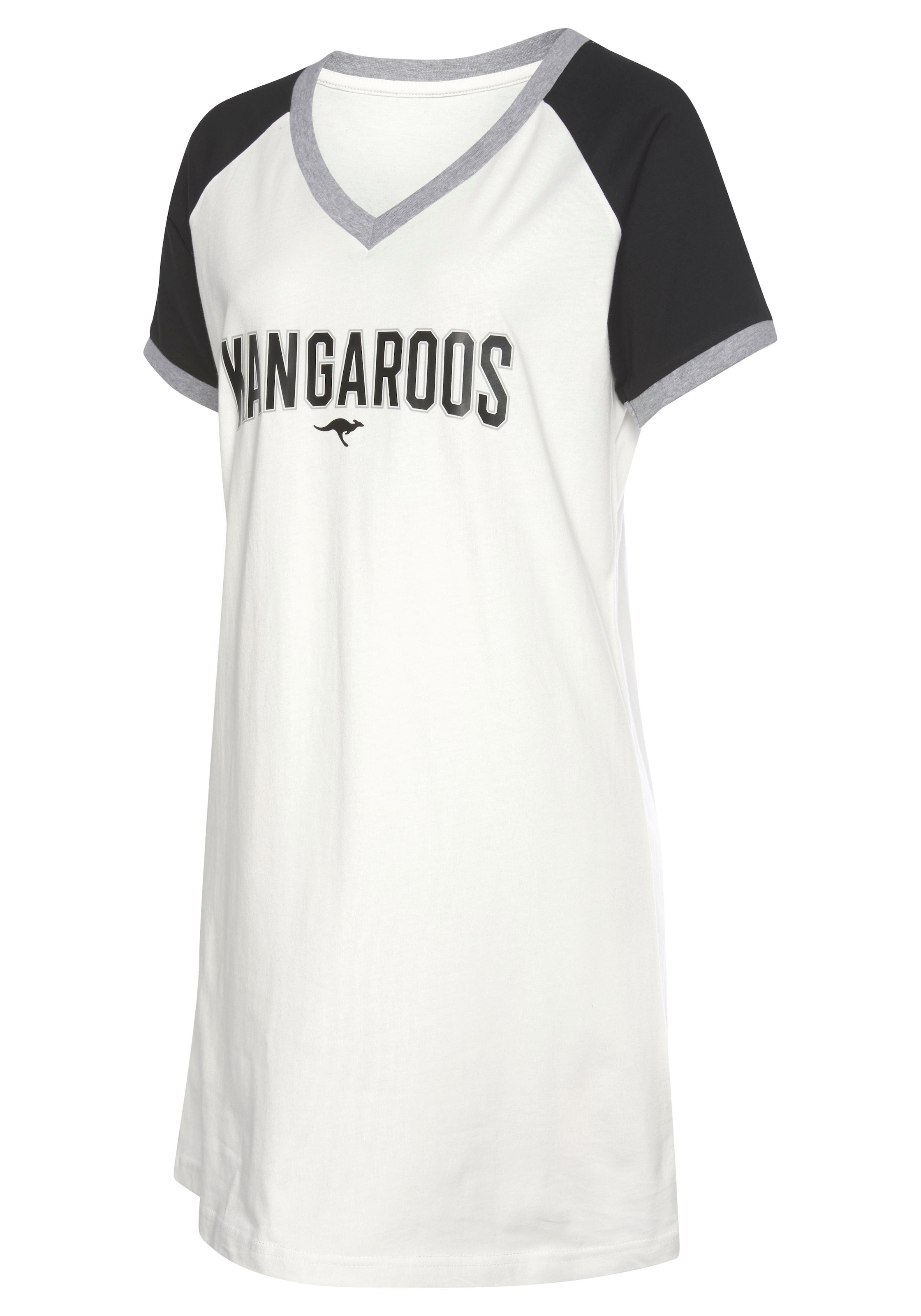 KangaROOS Bigshirt 1-teilig,  mit kontrastfarbenen Raglanärmeln