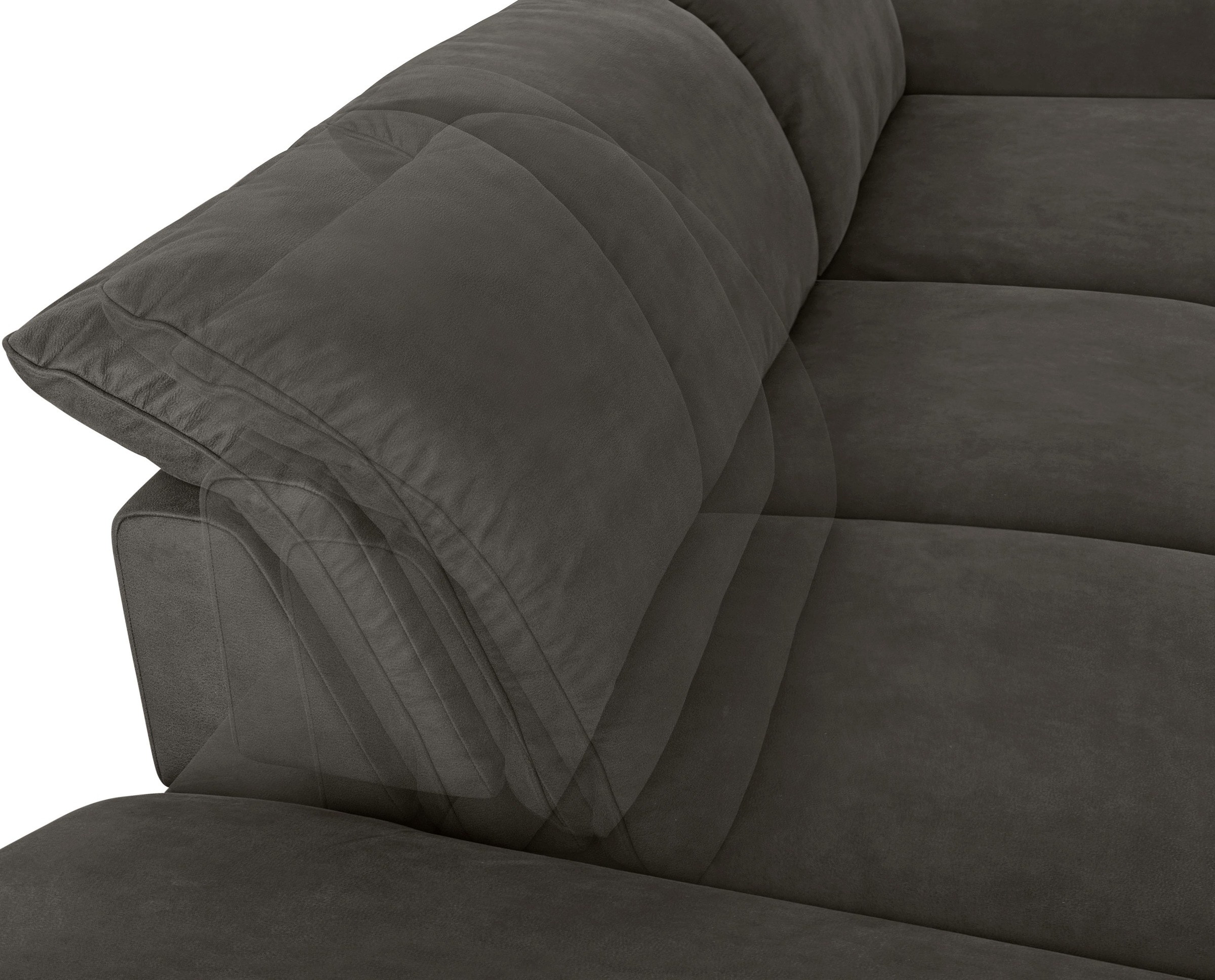 W.SCHILLIG Ecksofa »enjoy&MORE, Designsofa, bequem, zeitlos und elegant, L-Form«, mit Sitztiefenverstellung, Füße silber matt, Breite 340 cm
