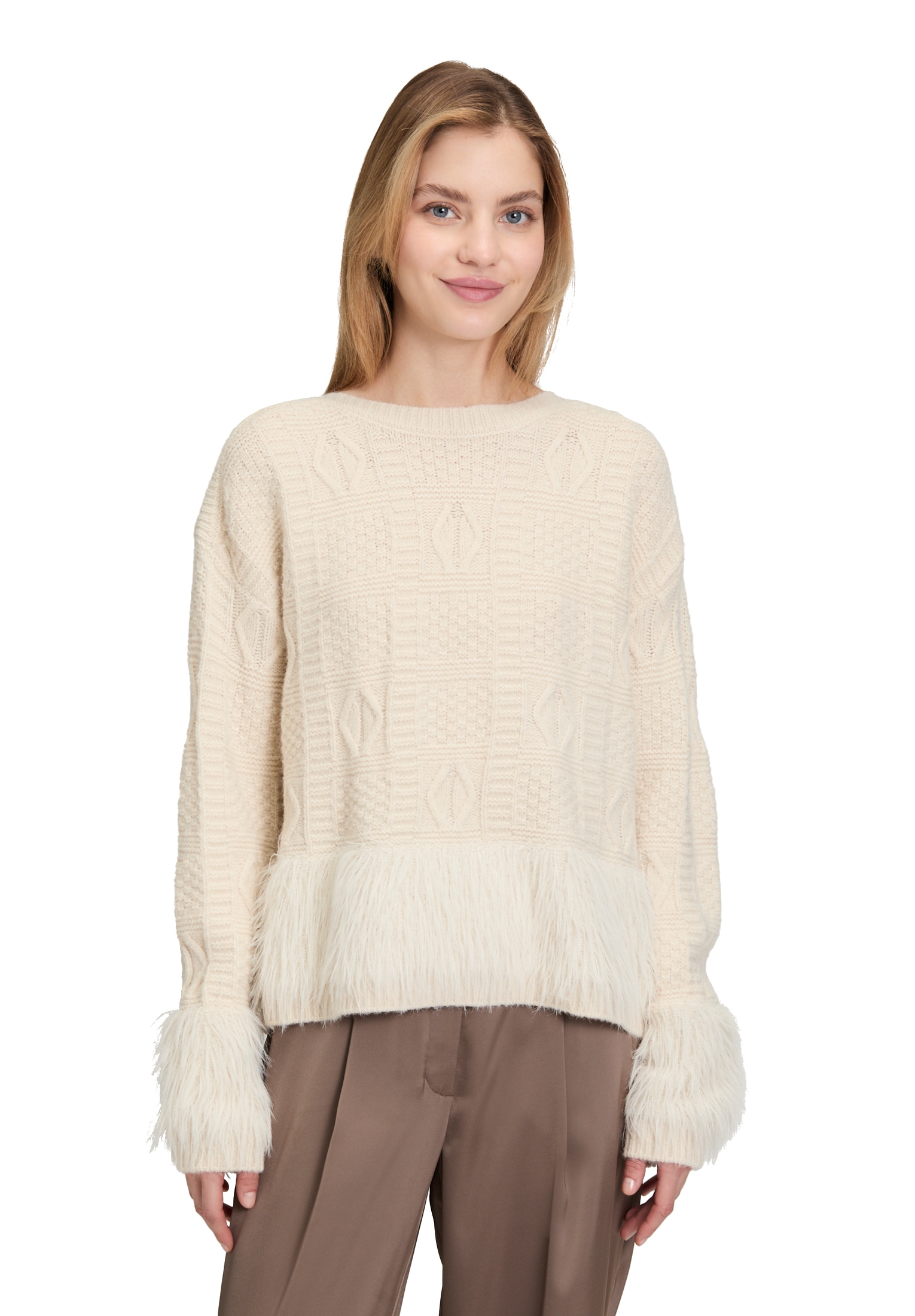 Betty Barclay Rundhalspullover »Grobstrick-Pullover mit Effektgarn«