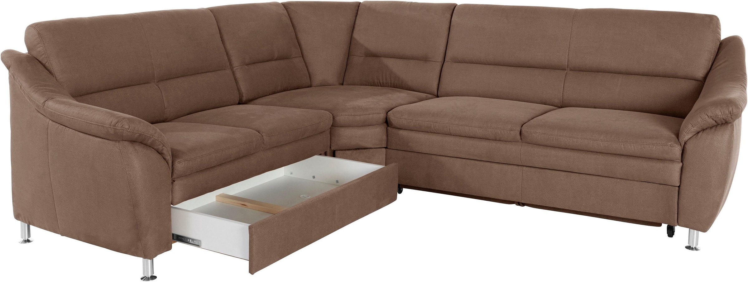 Places of Style Ecksofa »Cardoso L-Form«, mit Trapezecke für mehr Sitzkomfort, wahlweise auch mit Bettfunktion