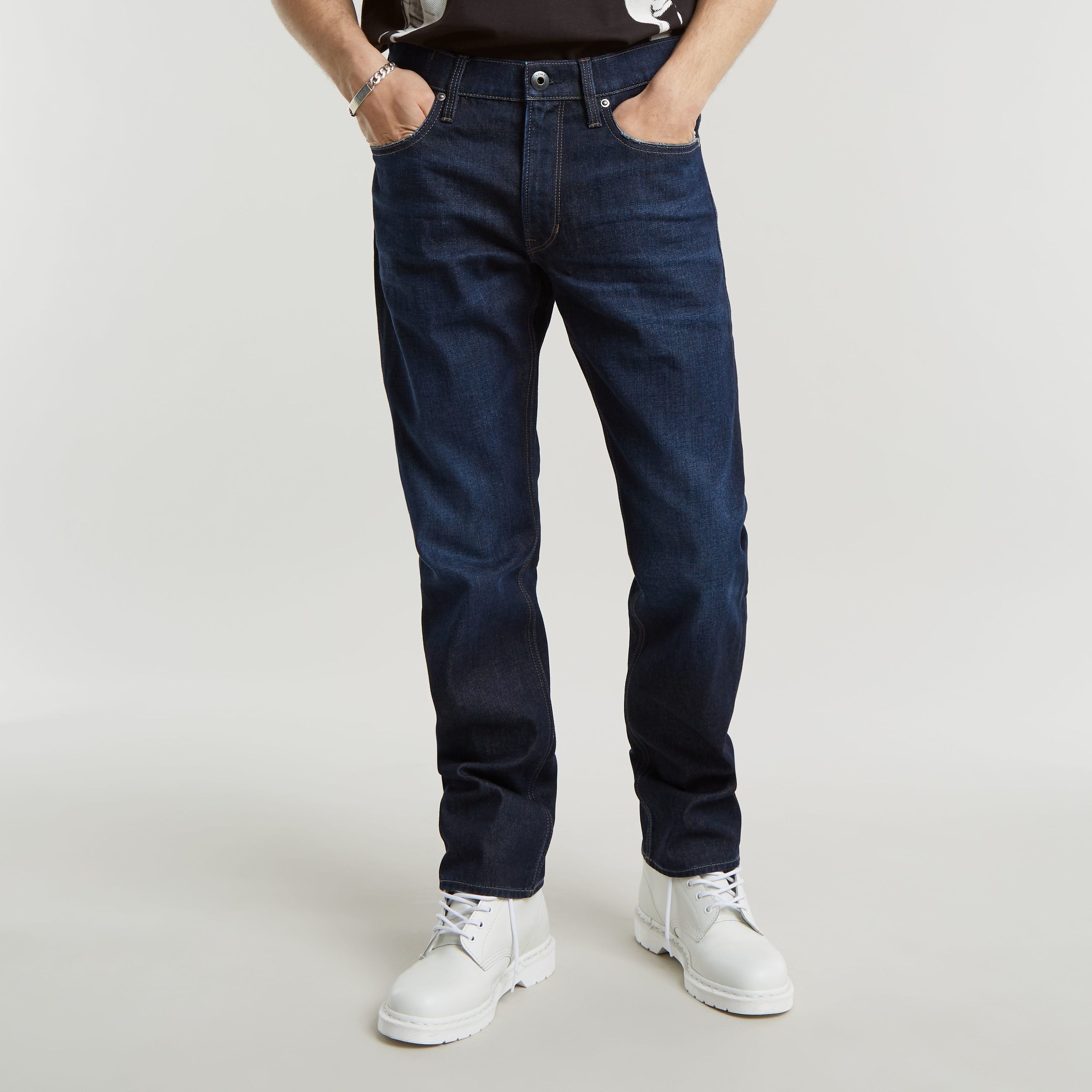 G-STAR Straight-Jeans »Mosa Straight«, mit hellen Nähten