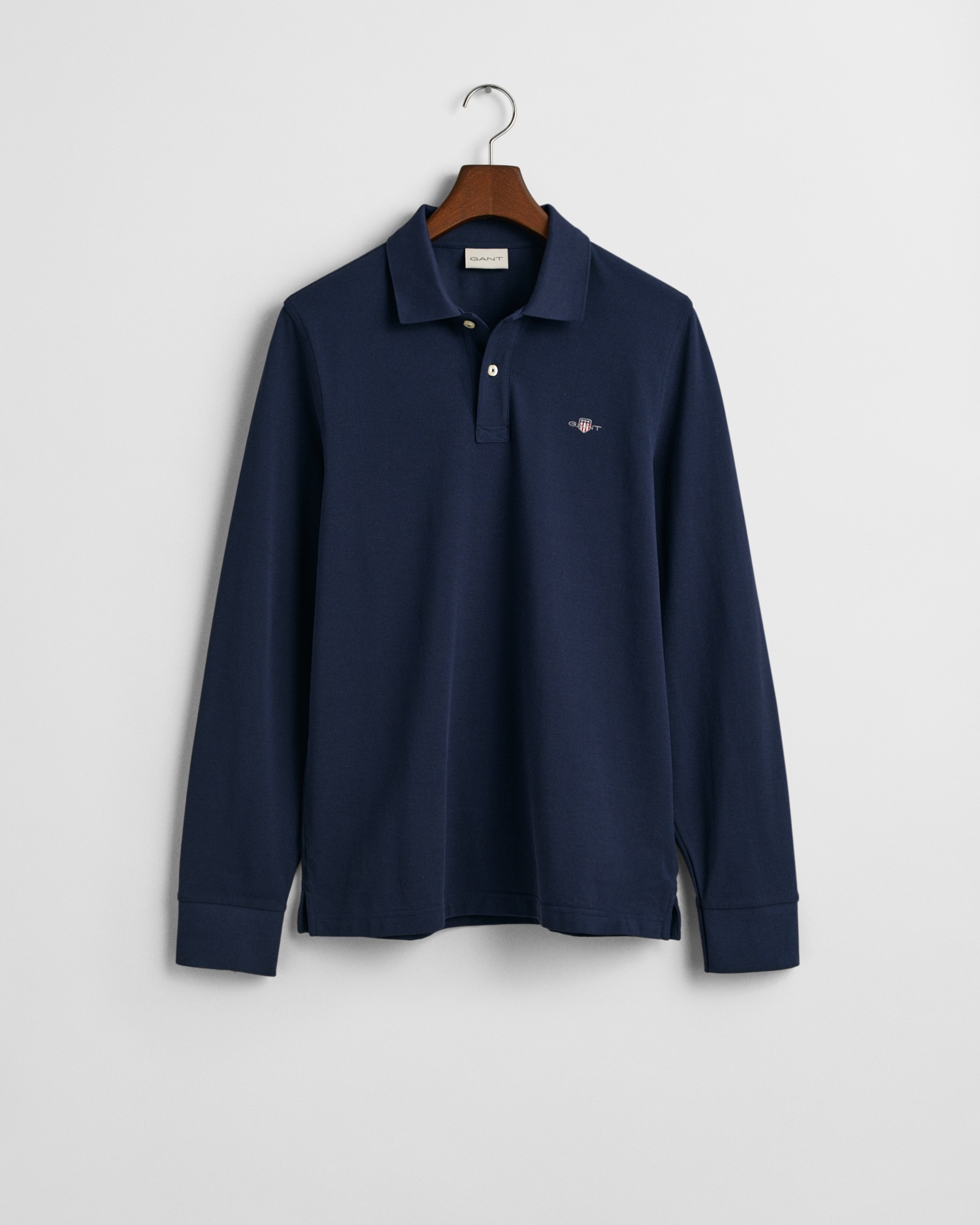 Gant Poloshirt »REG SHIELD LS PIQUE RUGGER«, mit Logotickerei auf der Brust
