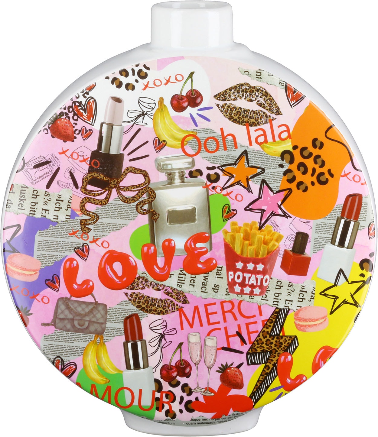 GILDE Tischvase »Deckelvase OOH LALA«