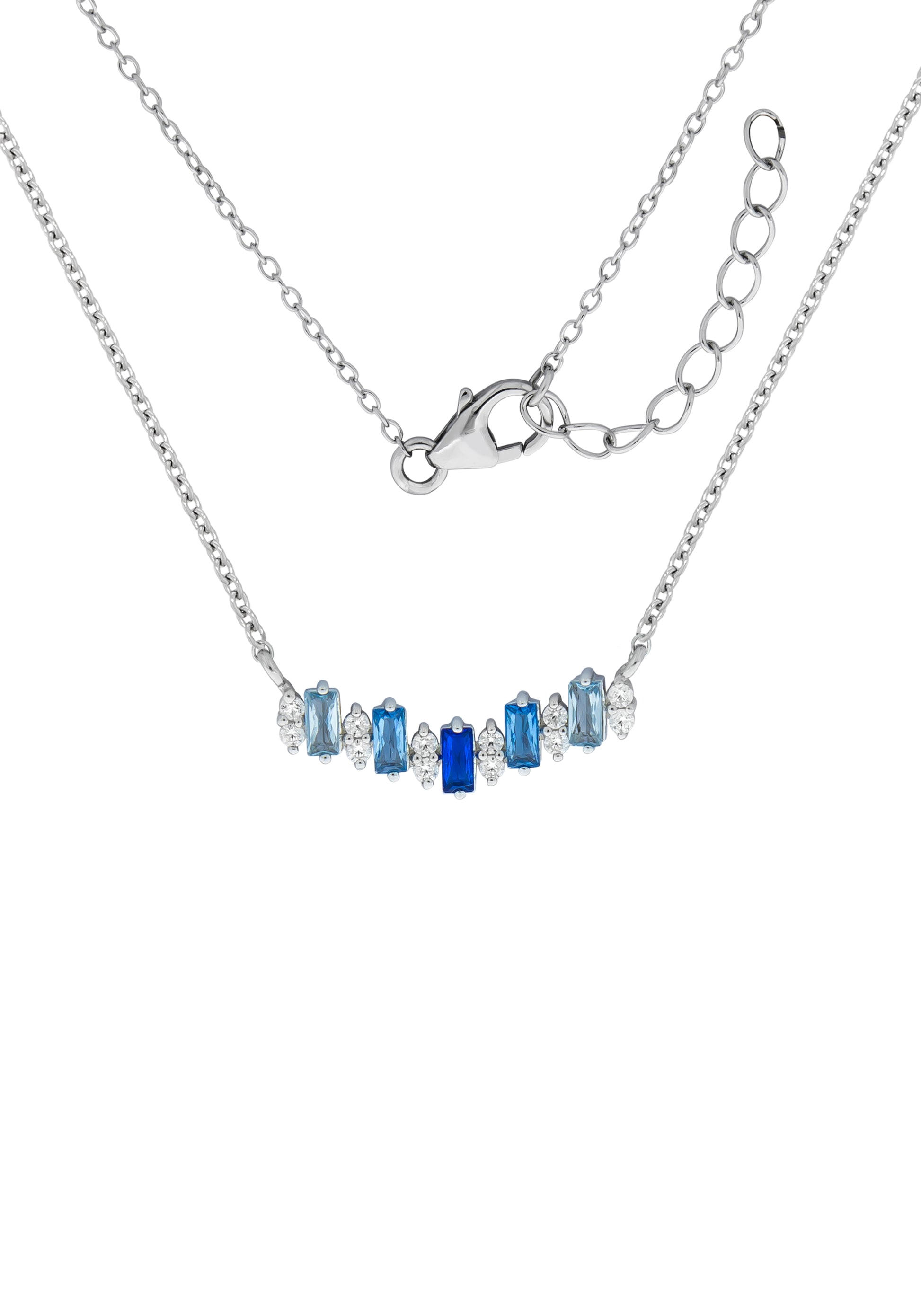 Firetti Kette mit Anhänger Halskette glitzernd«, Zirkonia »Schmuck blau-weiß mit Geschenk