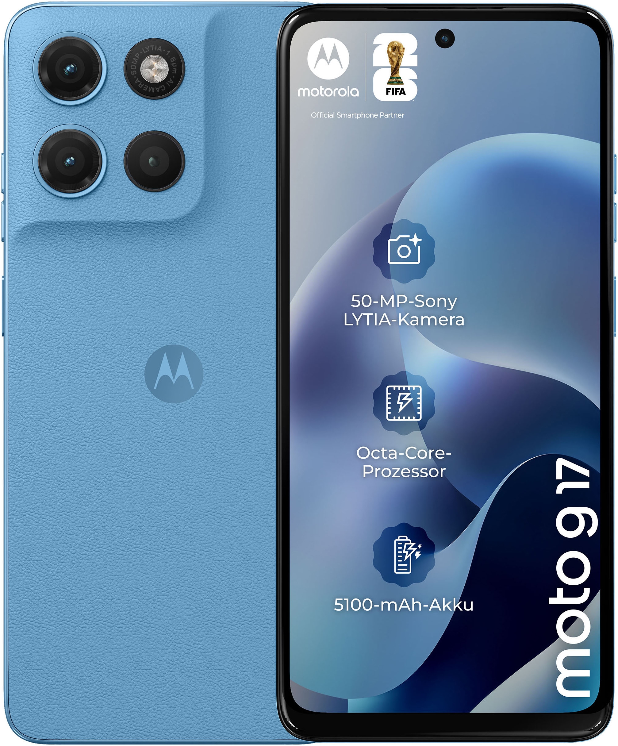 Motorola Smartphone »moto g 17« PANTONE® Alaskan Blue