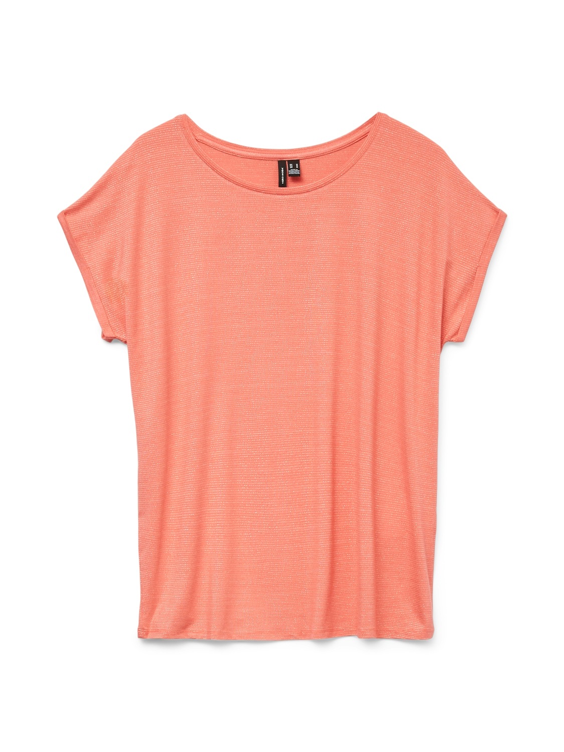 Vero Moda Rundhalsshirt »VMLAVA PLAIN SS TOP LUREX STRIPE«
