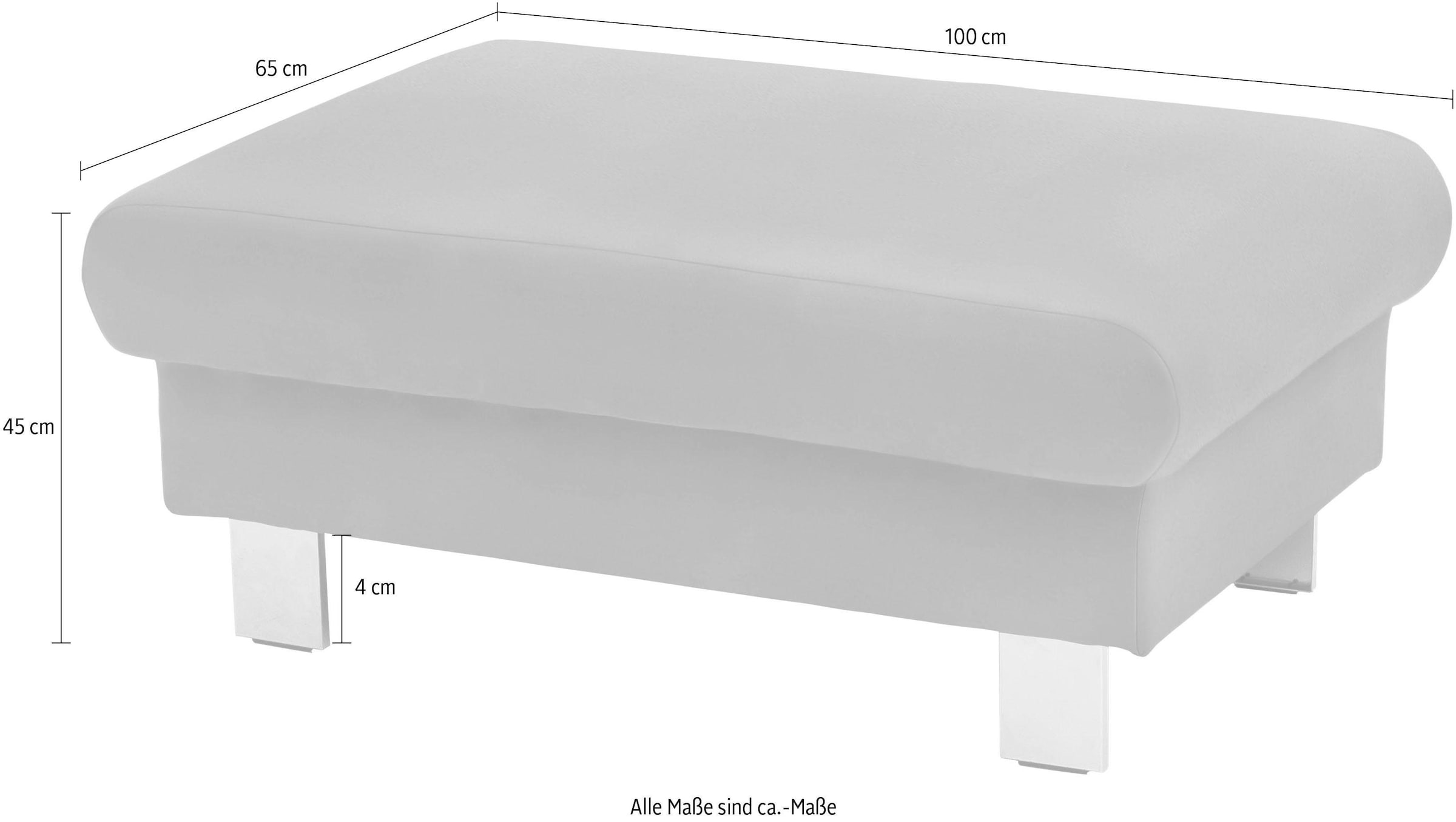 COTTA Polstergarnitur »Komaris L-Form«, (Set), Set bestehend aus: Ecksofa mit Kopfteilverstellung & Hocker