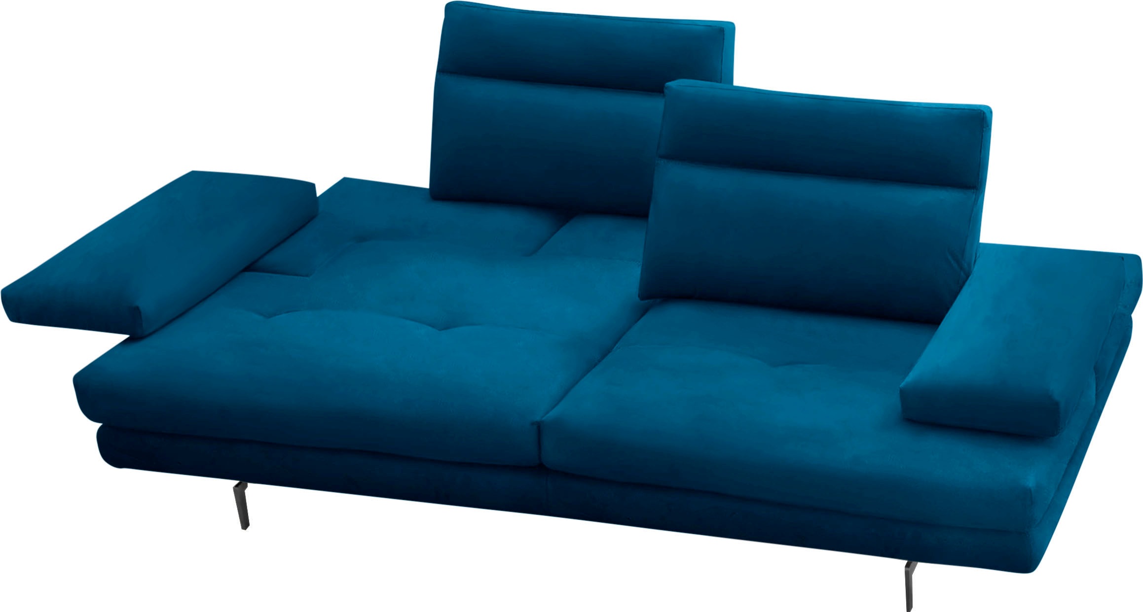 CALIA ITALIA 3,5-Sitzer »Toby Wing, italienisches Designsofa, super bequem, Megasofa«, inkl. Sitztiefenverstellung und Armteilfunktion, Füße in Schwarz matt