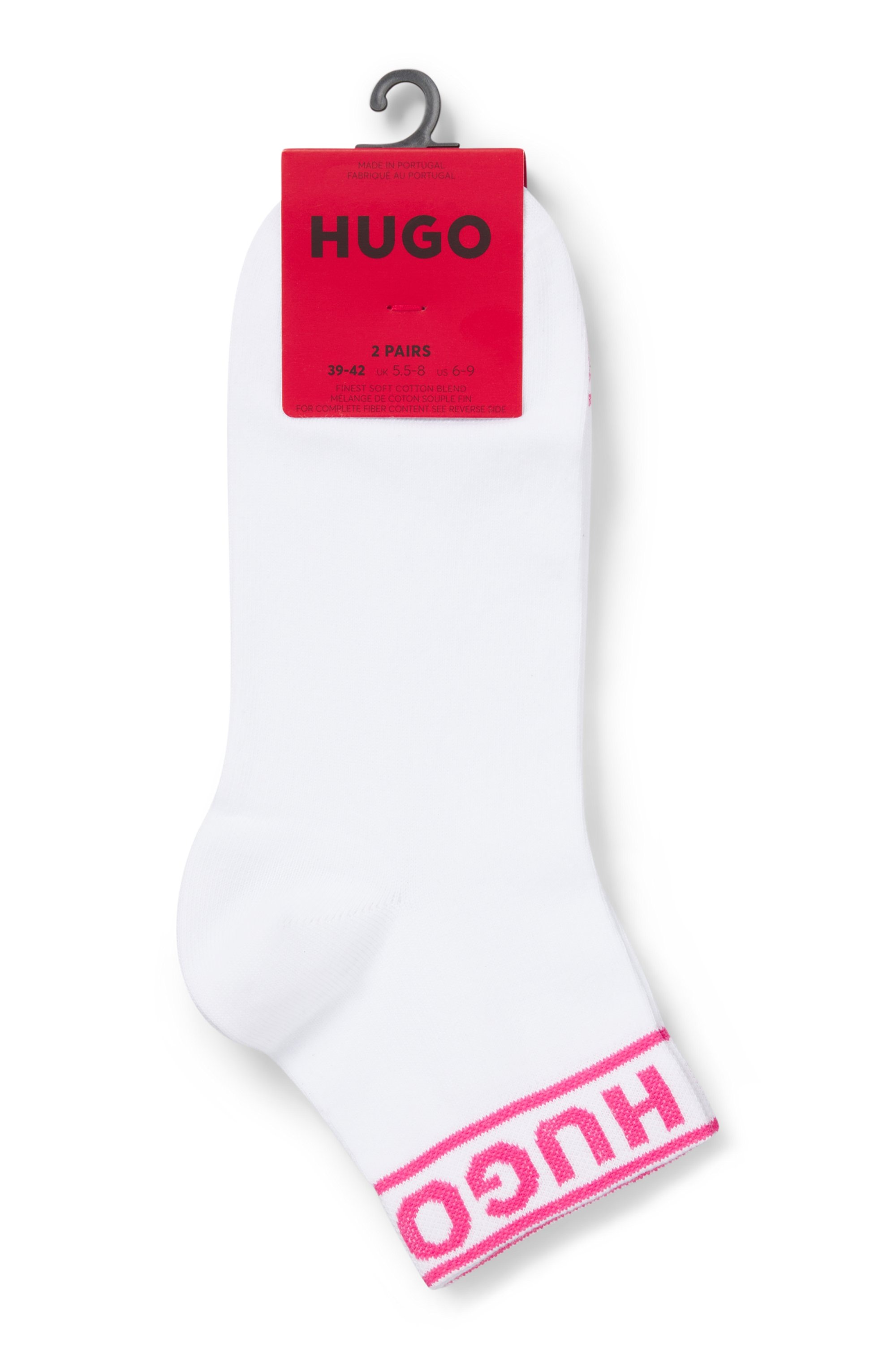 HUGO Underwear Freizeitsocken »2P SH LOGO CC W«, (Set, 2 Paar, 2er), mit Logobund
