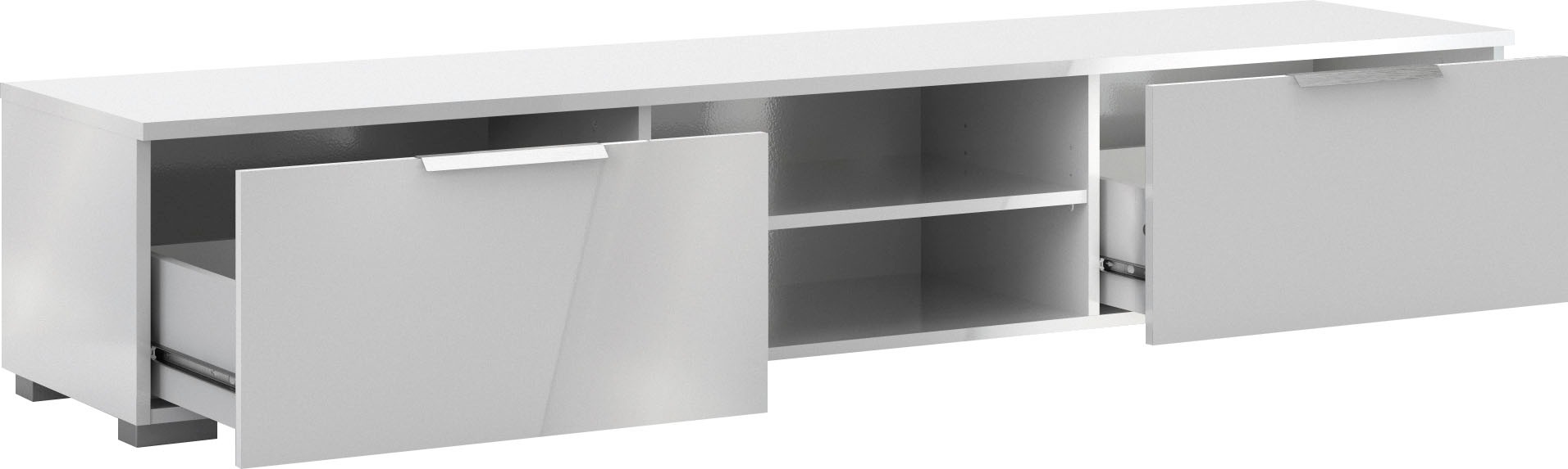 INOSIGN TV-Board »Match, TV-Möbel, Fernsehtisch, TV-Unit, Media-Möbel, Sideboard,«, mit 2 Schubladen und 1 offenen Fach, Breite 172,7 cm, Höhe 33 cm