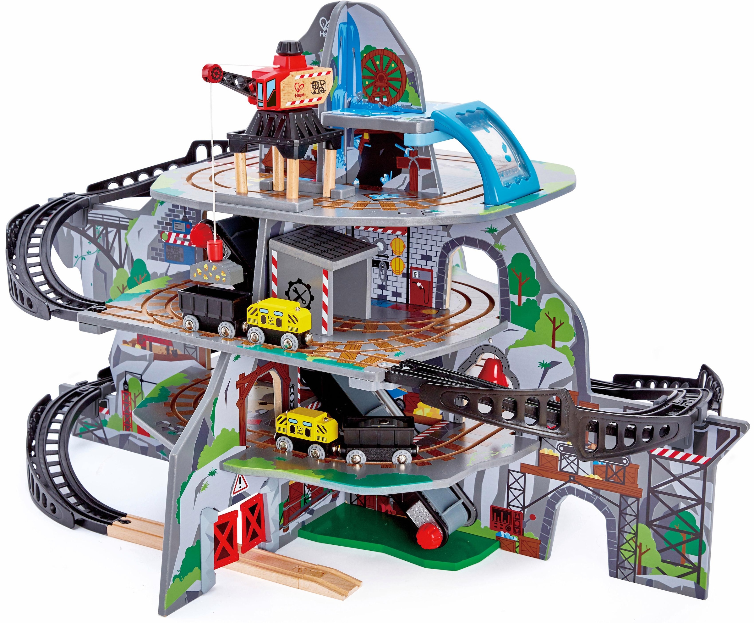 Hape Spielzeug-Eisenbahn »Riesige Bergmine, 32-tlg.«, (Set, 32 tlg.)