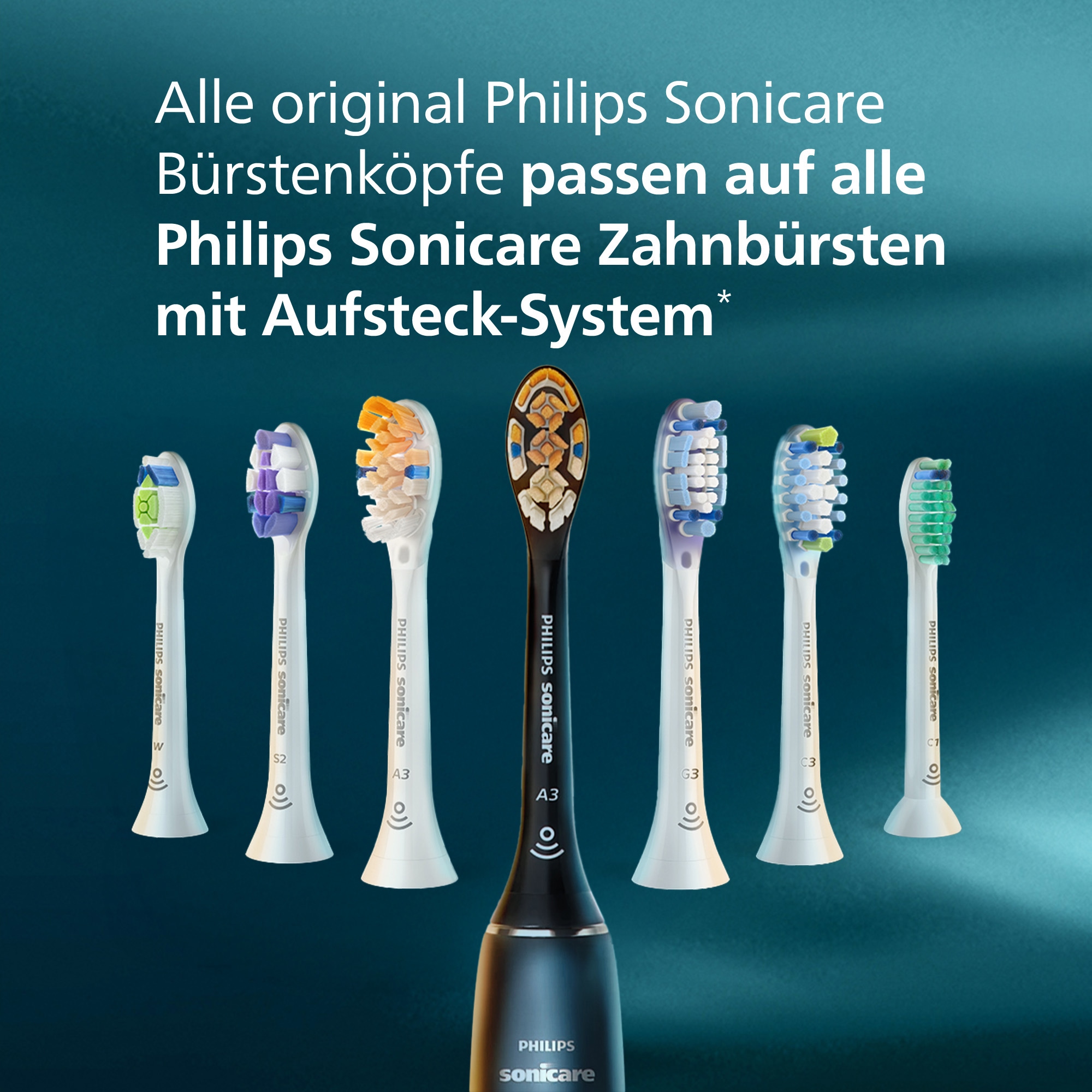 Philips Sonicare Aufsteckbürsten »C3 Premium Plaque Defence« für extra gründliche Plaque-Entfernung, für jedes Sonicare Handstück