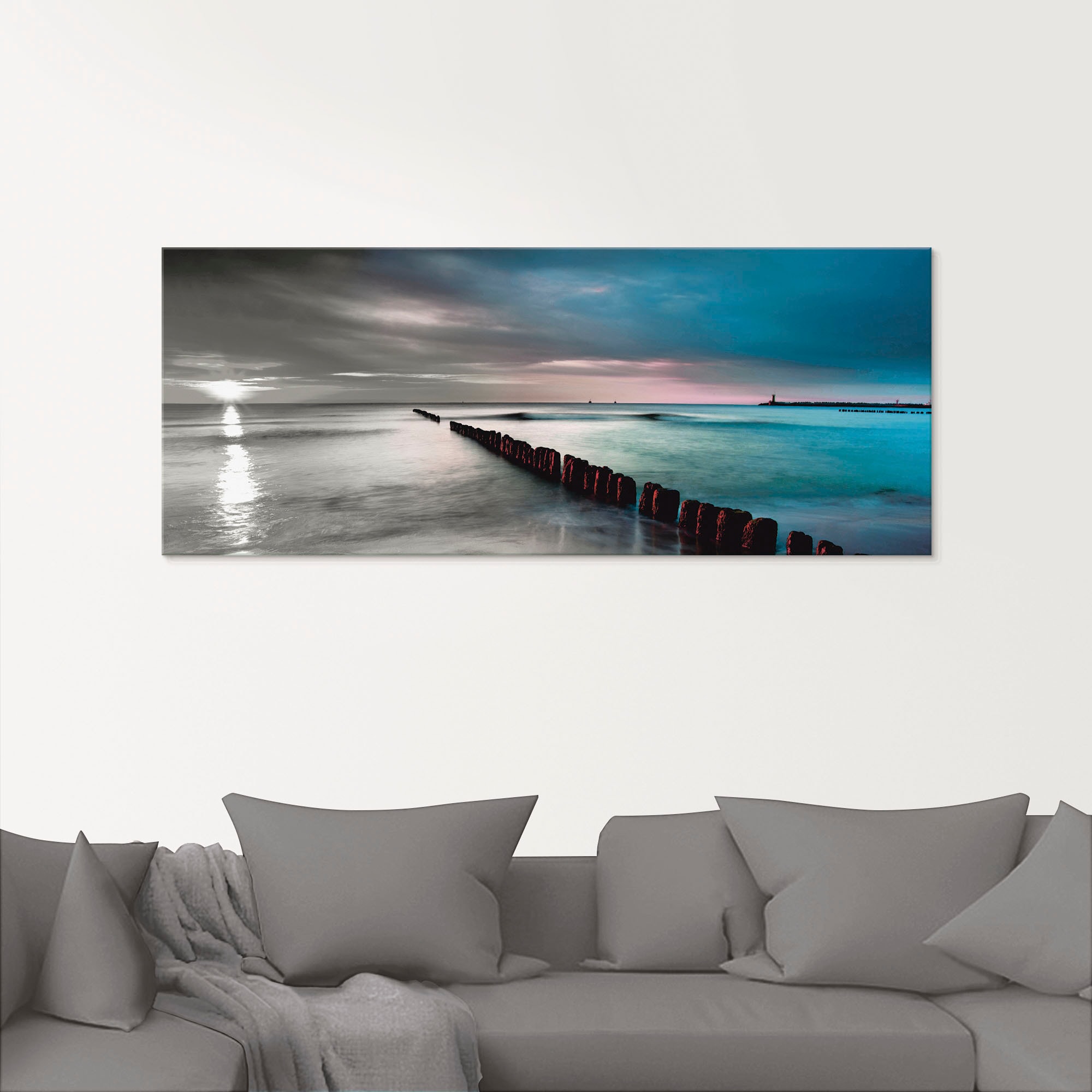 Artland Glasbild »Ostsee mit schönem Sonnenaufgang«, Gewässer, (1 St.), in verschiedenen Größen
