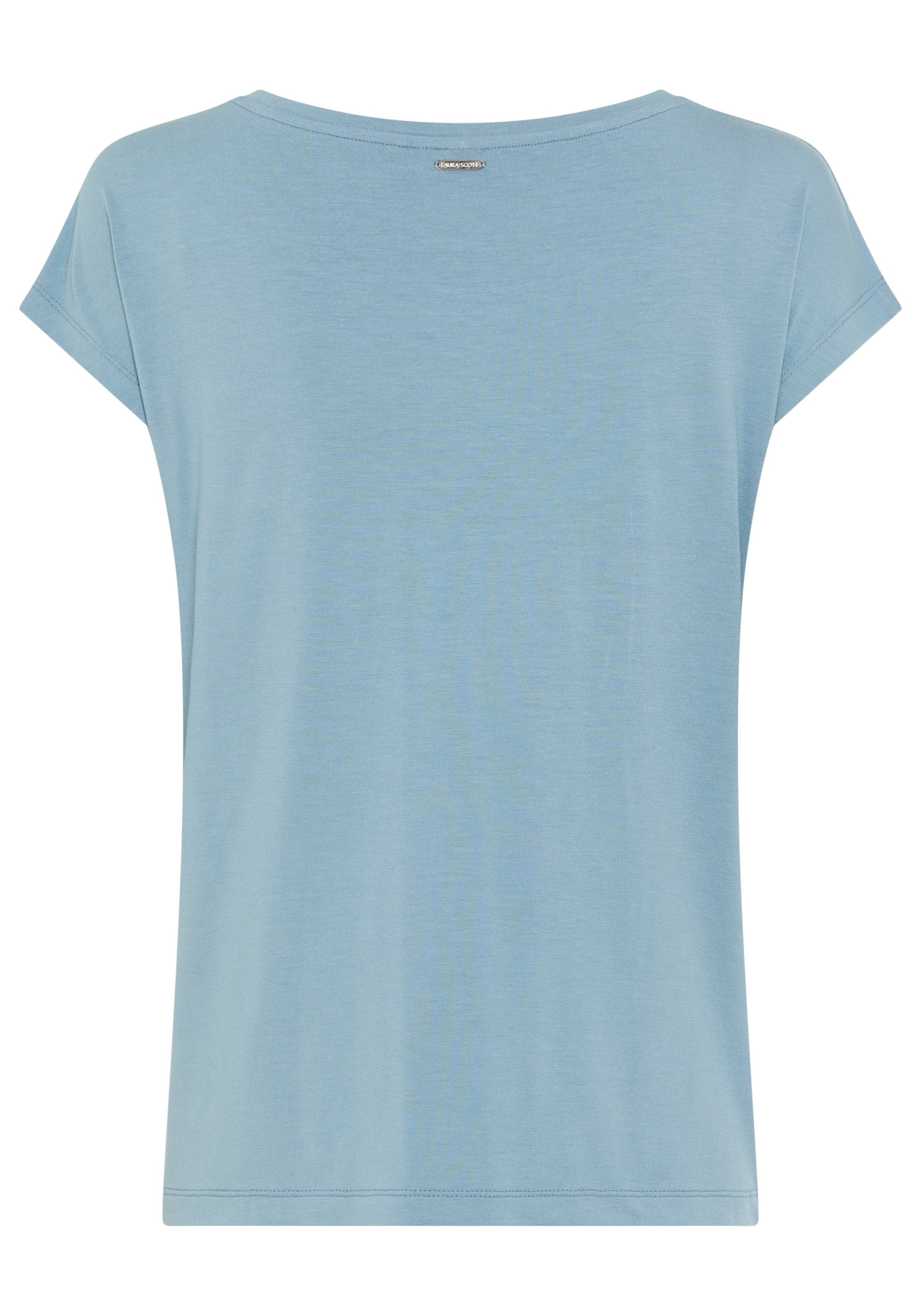 Laura Scott Rundhalsshirt figurumschmeichelnde Passform, aus elastischem Single Jersey