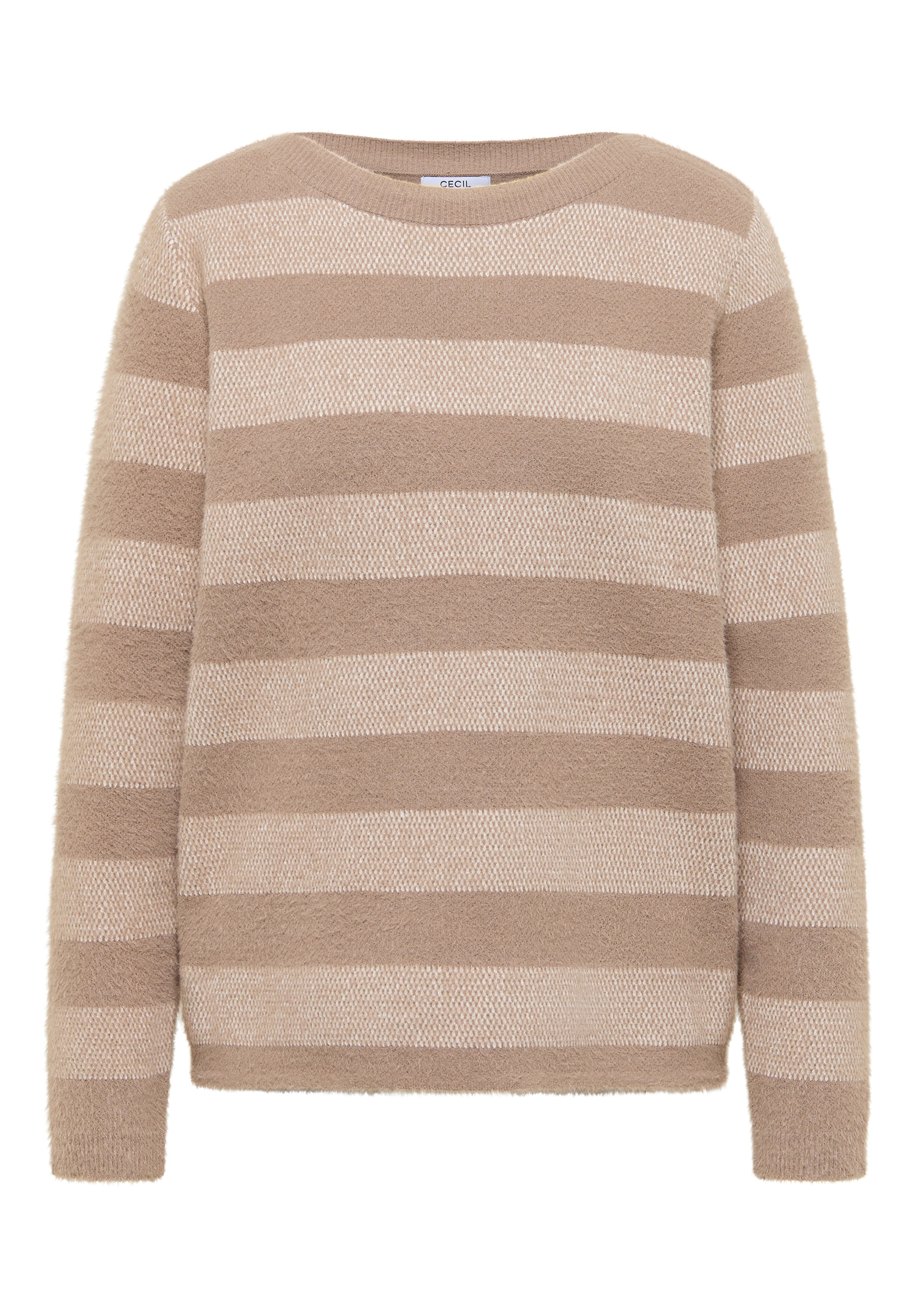 Cecil Rundhalspullover mit Streifenmuster