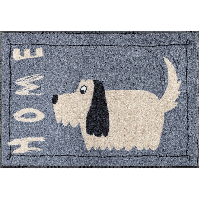 Kleen-Tex rutschhemmend mit Spruch, Schmutzfangmatte, Home«, rechteckig, wash+dry Fußmatte by »Doggy Hund, Motiv