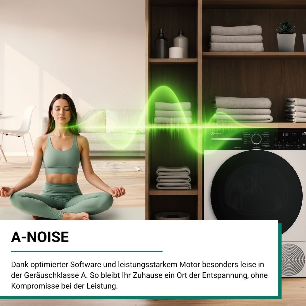 BAUKNECHT Wärmepumpentrockner »BT 87A WB« Adaptive Dry – optimiert Programme mit KI-Algorithmen