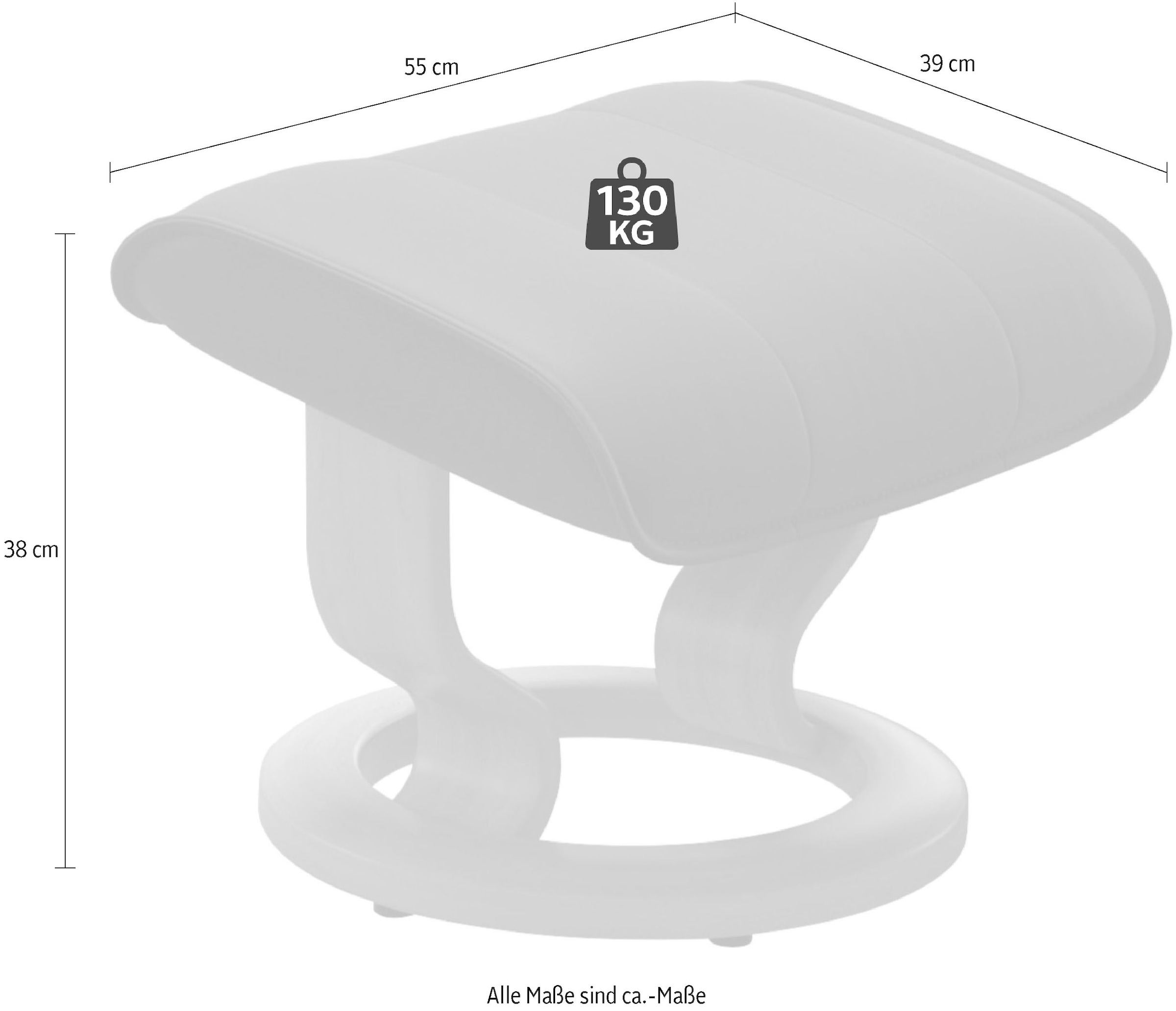 Stressless® Fußhocker »Admiral« mit Classic Base, Gestell Schwarz