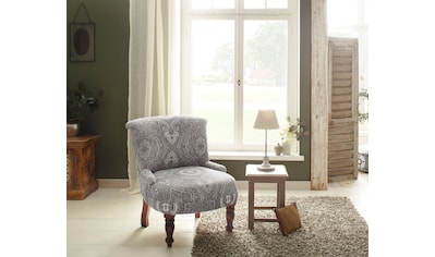 Home affaire Sessel »Jamal«, aus schönem Leinenstoff mit edlen Stickereien, Sitzhöhe... kaufen