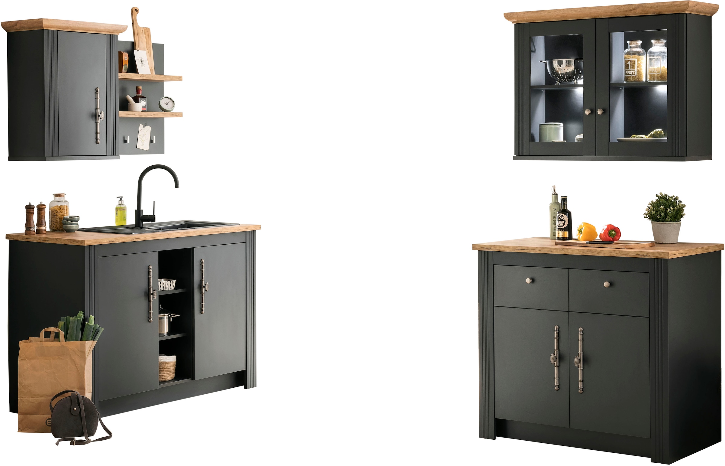 OTTO home Küche "KS-Westminster" Breite 226 cm, ohne E-Geräte