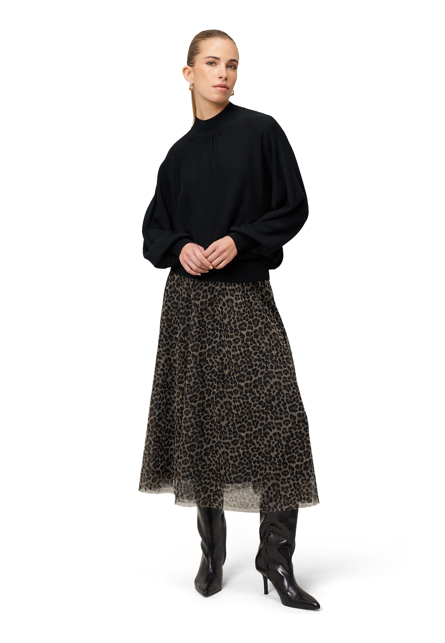 Zero Rundhalspullover »Feinstrickpullover mit Stehkragen«