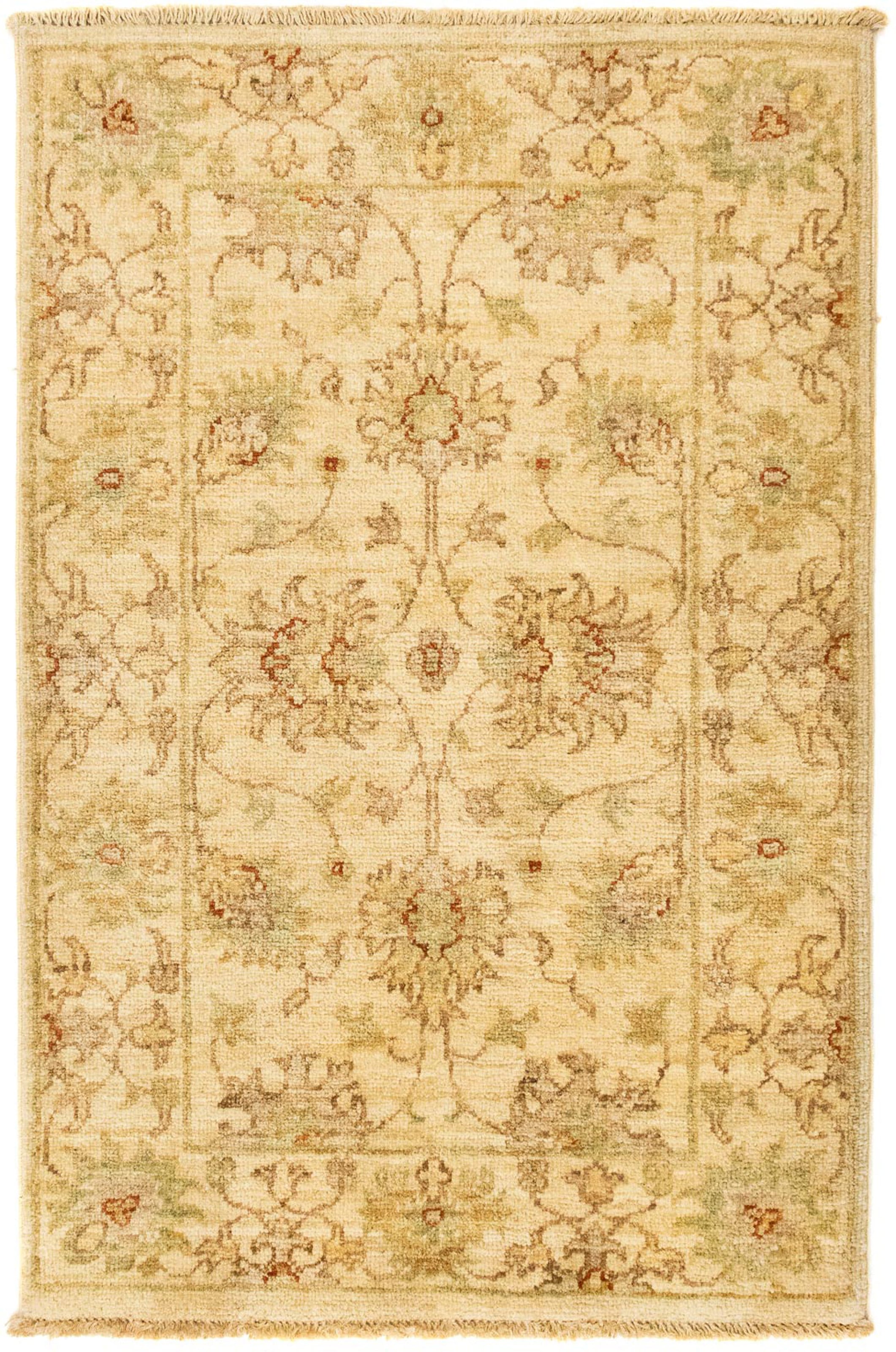 morgenland Orientteppich »Ziegler - 90 x 60 cm - beige«, rechteckig,  Wohnzimmer, Handgeknüpft, Einzelstück mit Zertifikat online kaufen