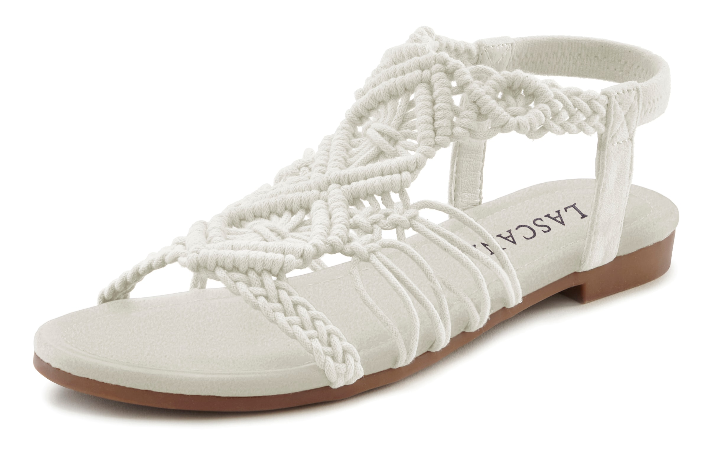 LASCANA Sandale, Sandalette, Sommerschuh mit elastischem Riemchen VEGAN