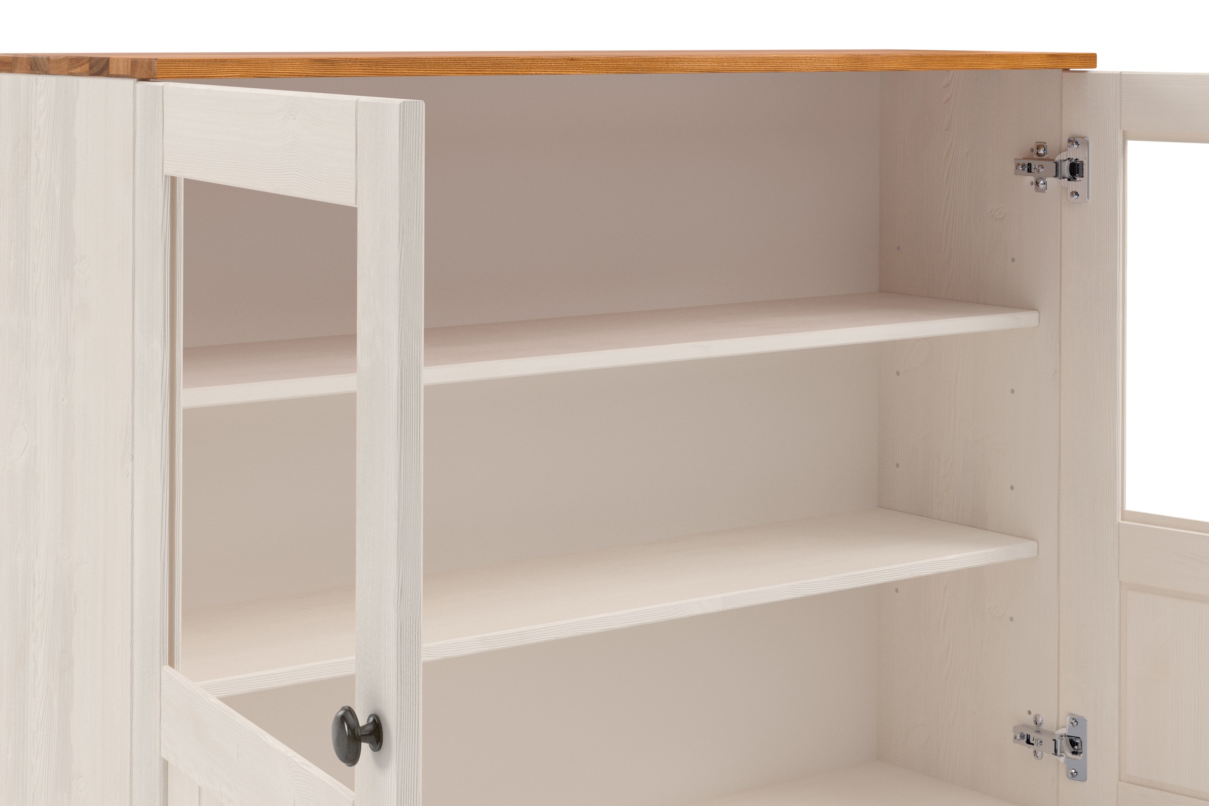 Home affaire Hängeschrank »Alby2«, Mit Metallgriffen und Glastüren, Breite 100 cm