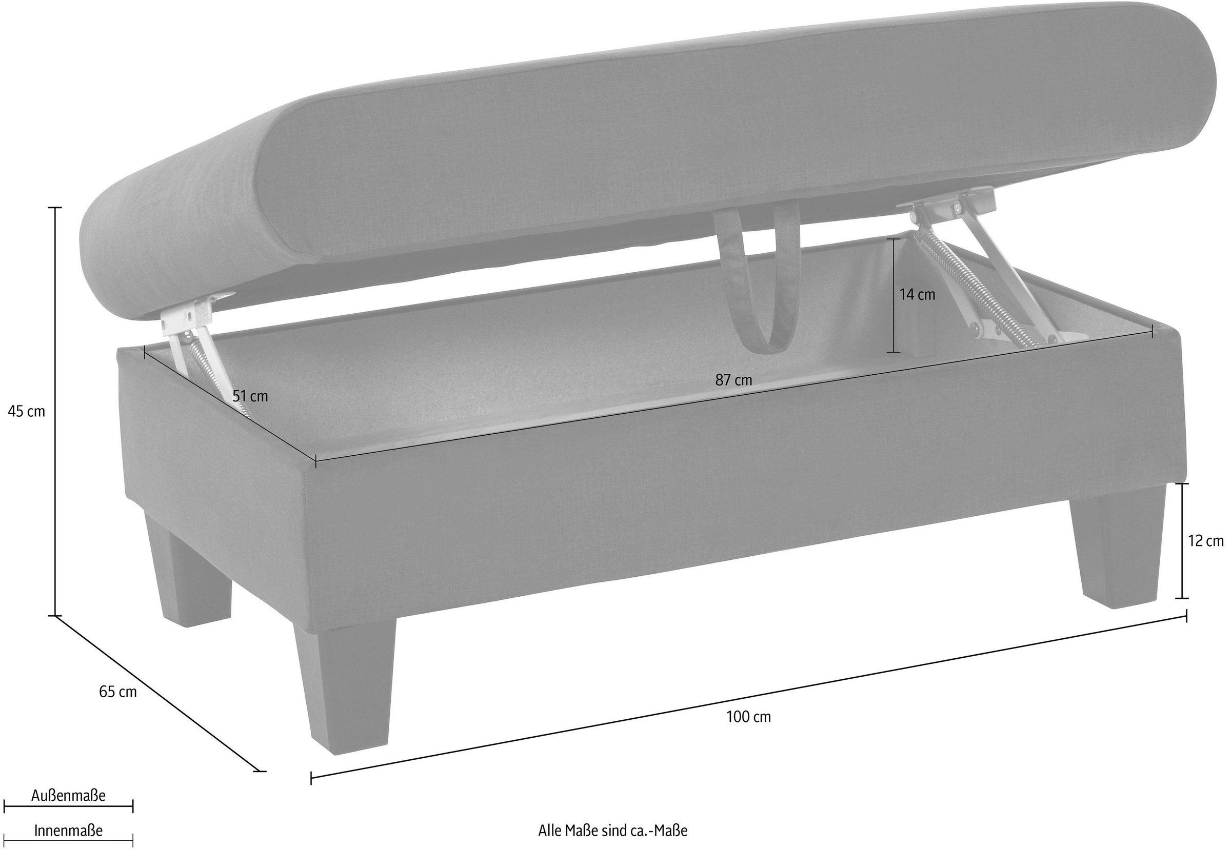 COTTA Polstergarnitur »Morven L-Form«, (Set), Set bestehend aus: Ecksofa mit Kopfteilverstellung & Hocker