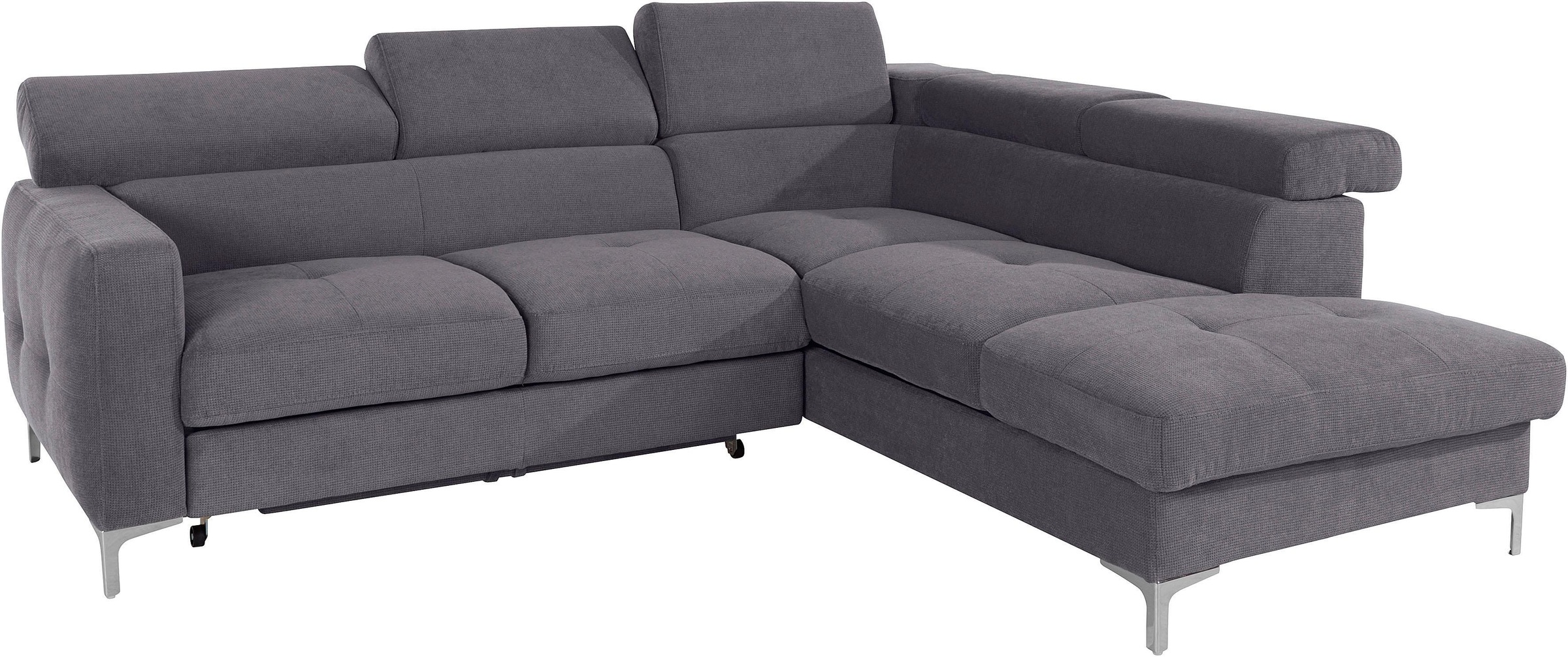 COTTA Ecksofa »Sammy L-Form«, inklusive Kopfteilverstellung, wahlweise mit Bettfunktion