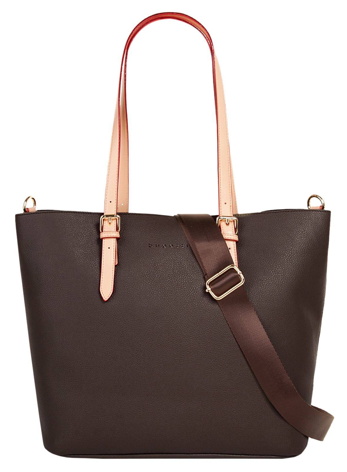 bugatti, Damen, Shopper »ELLA«, dunkelbraun, dunkelbraun, Breite 32 cm x Höhe 25 cm x Tiefe 10 cm