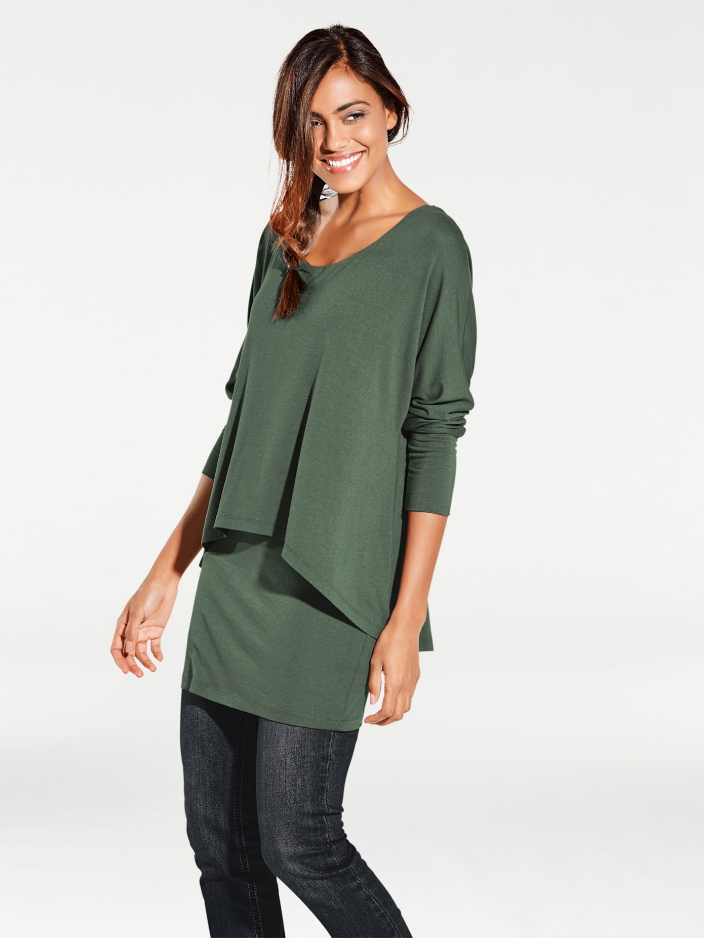 heine Rundhalsshirt »Rundhals-Shirt«, (1 tlg.)