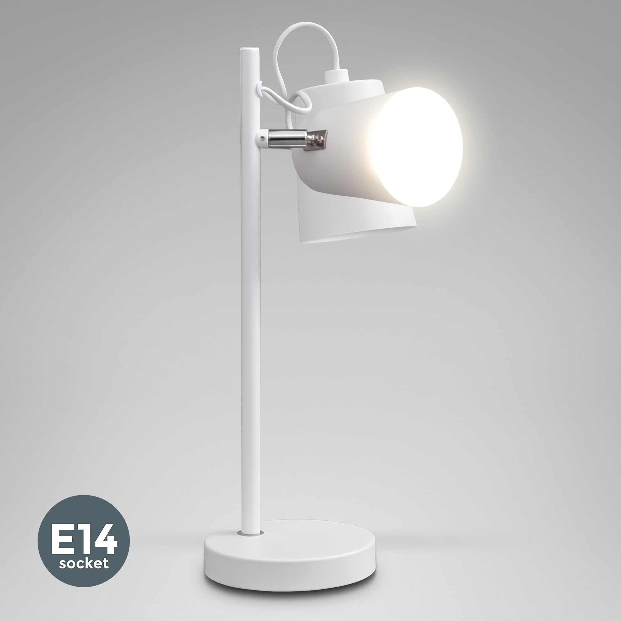 B.K.Licht LED Tischleuchte, 1 | Garantie 3 Leselampe Schreibtisch-Lampe mit Tischlampe kaufen online Jahren LED Weiß Schwenkbar XXL flammig-flammig, E14