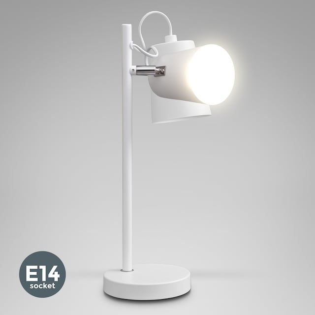 B.K.Licht LED Tischleuchte, 1 flammig-flammig, LED Tischlampe Weiß  Leselampe Schreibtisch-Lampe Schwenkbar E14 online kaufen | mit 3 Jahren  XXL Garantie