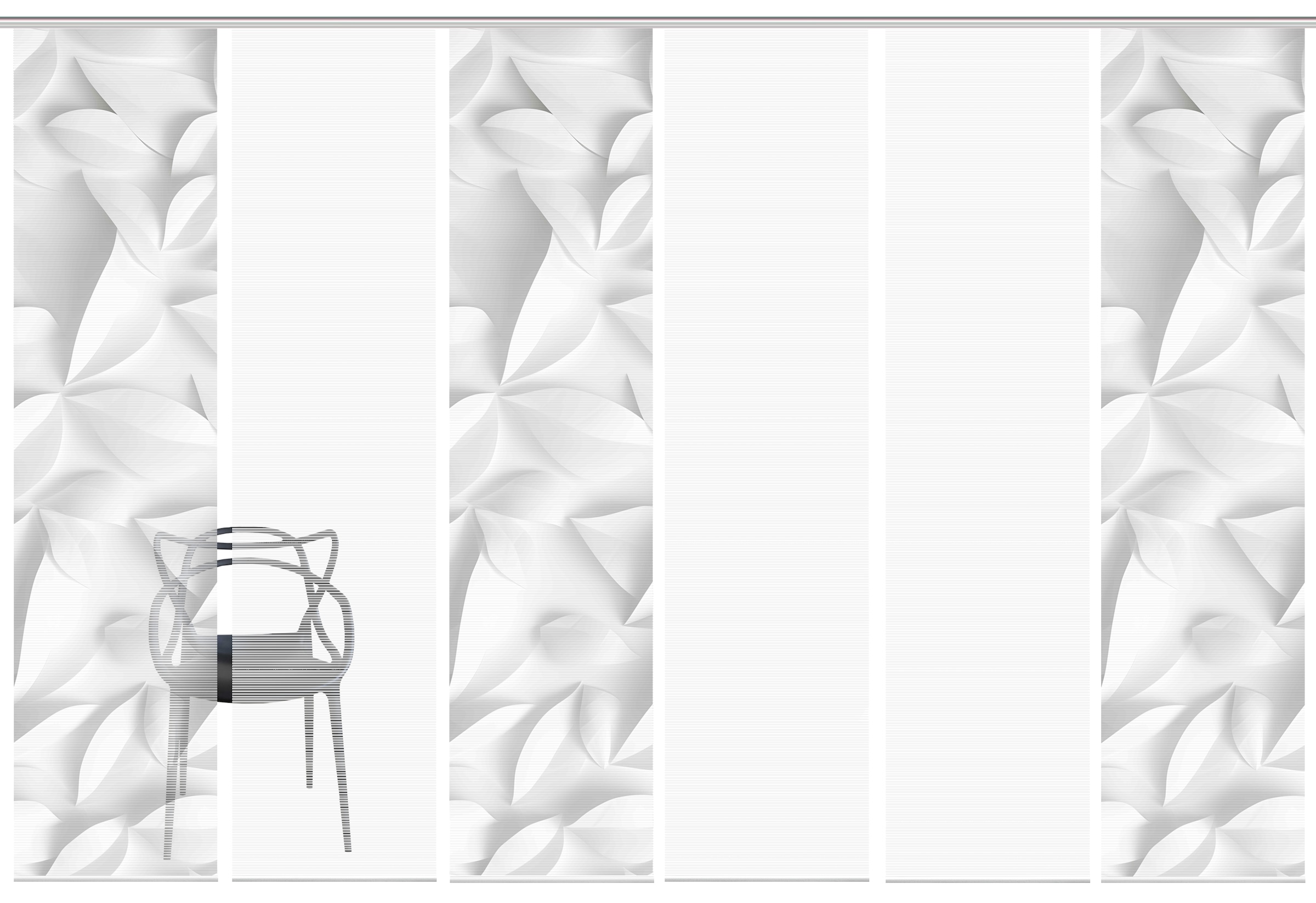 Vision Schiebegardine »FLYNN« Paneelwagen 6 Stk. tlg. SET,SCHIEBEVORHANG,BAMBUS,DIGITALDRUCK